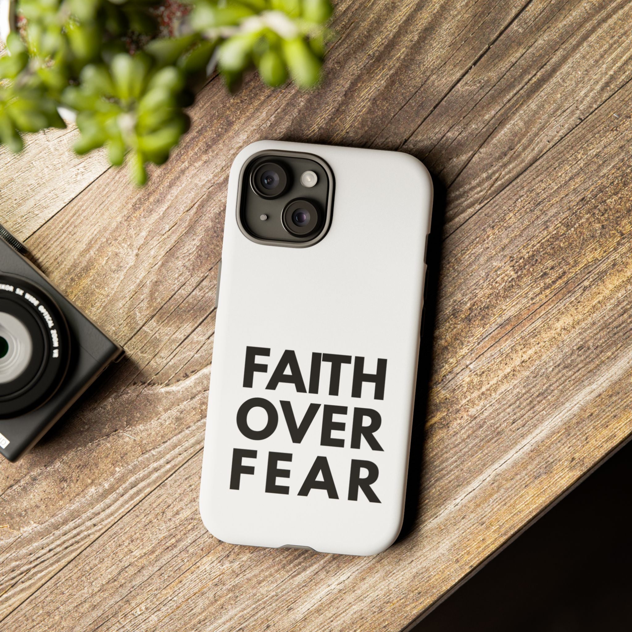 Faith Over Fear Phone Case — Inspirational Christian Protective Cover