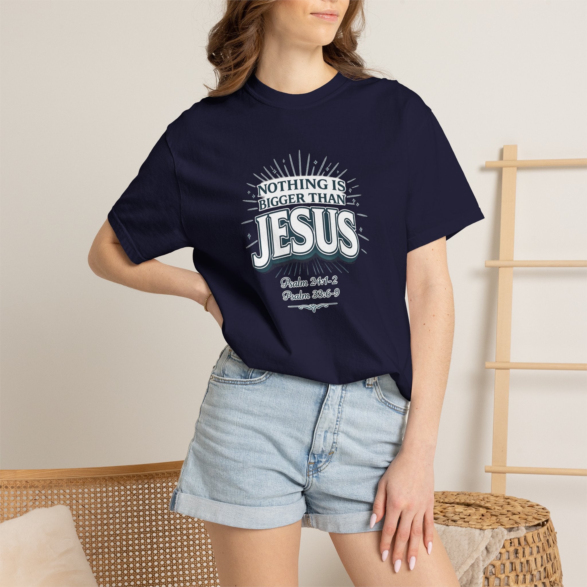 Nothing Is Bigger Than Jesus T-Shirt — Faith-Based Christian Tee (Psalm 147:5)
