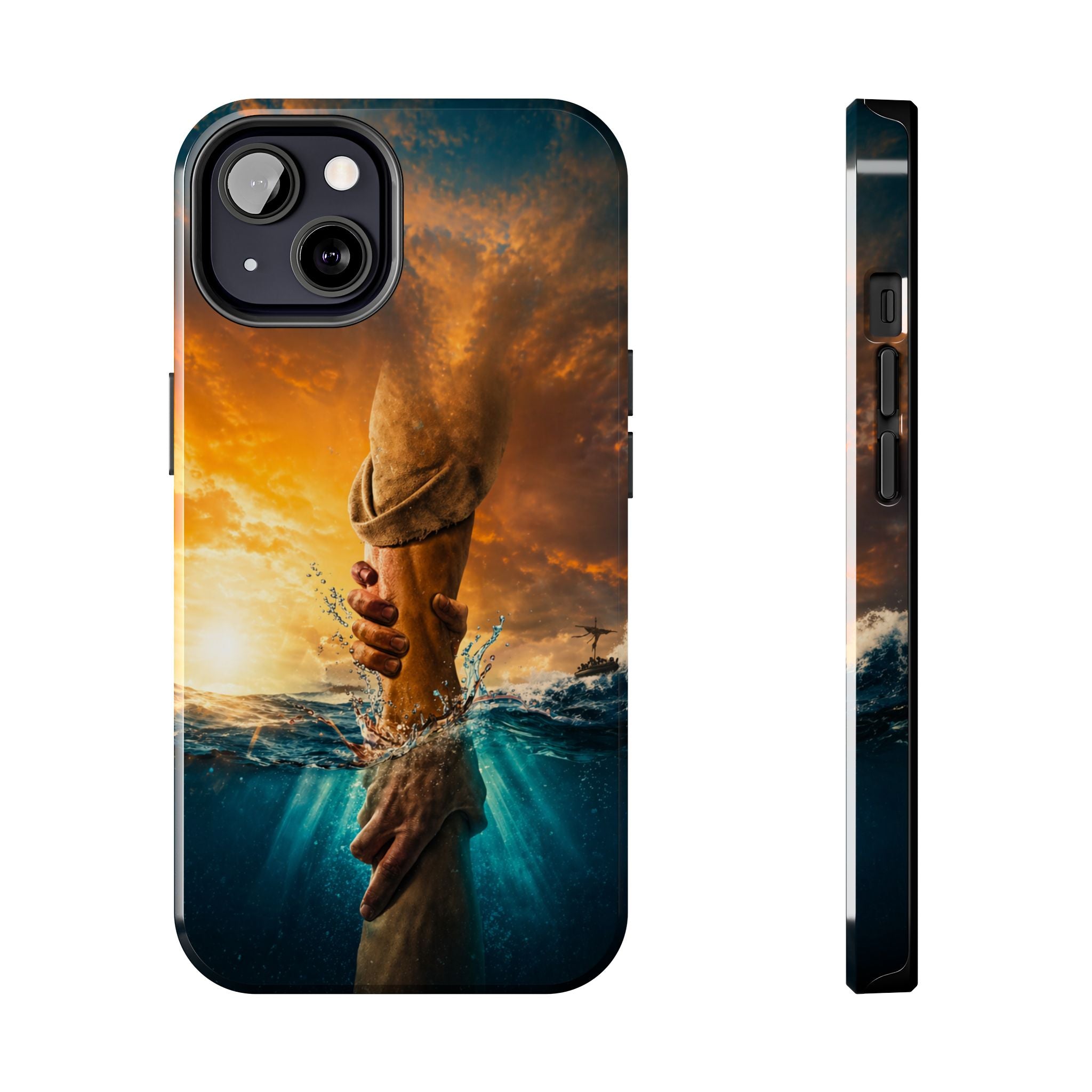 Phone Case — 'He Will Lift You' Inspirational Rescue Design