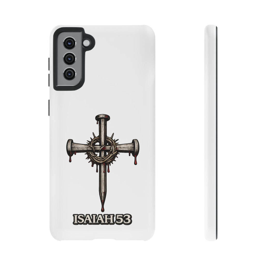 Isaiah 53 Cross Phone Case – Christian Faith Tough Phone Cover
