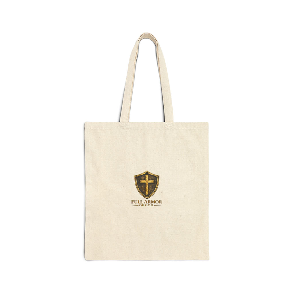 Canvas Tote Bag — "You Cannot Out-Sin His Grace" Christian Scripture Tote (Romans 5:20)