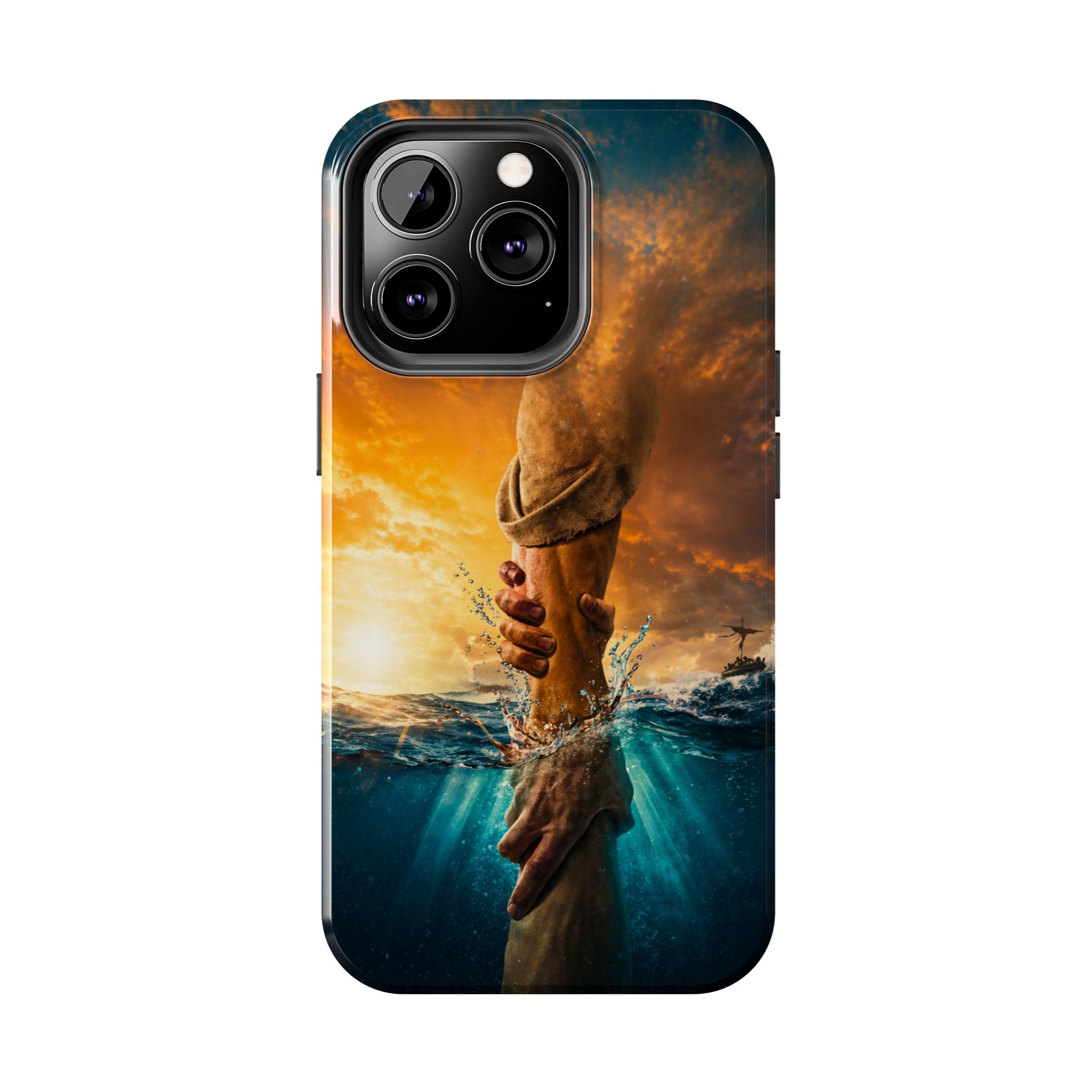 Phone Case — 'He Will Lift You' Inspirational Rescue Design