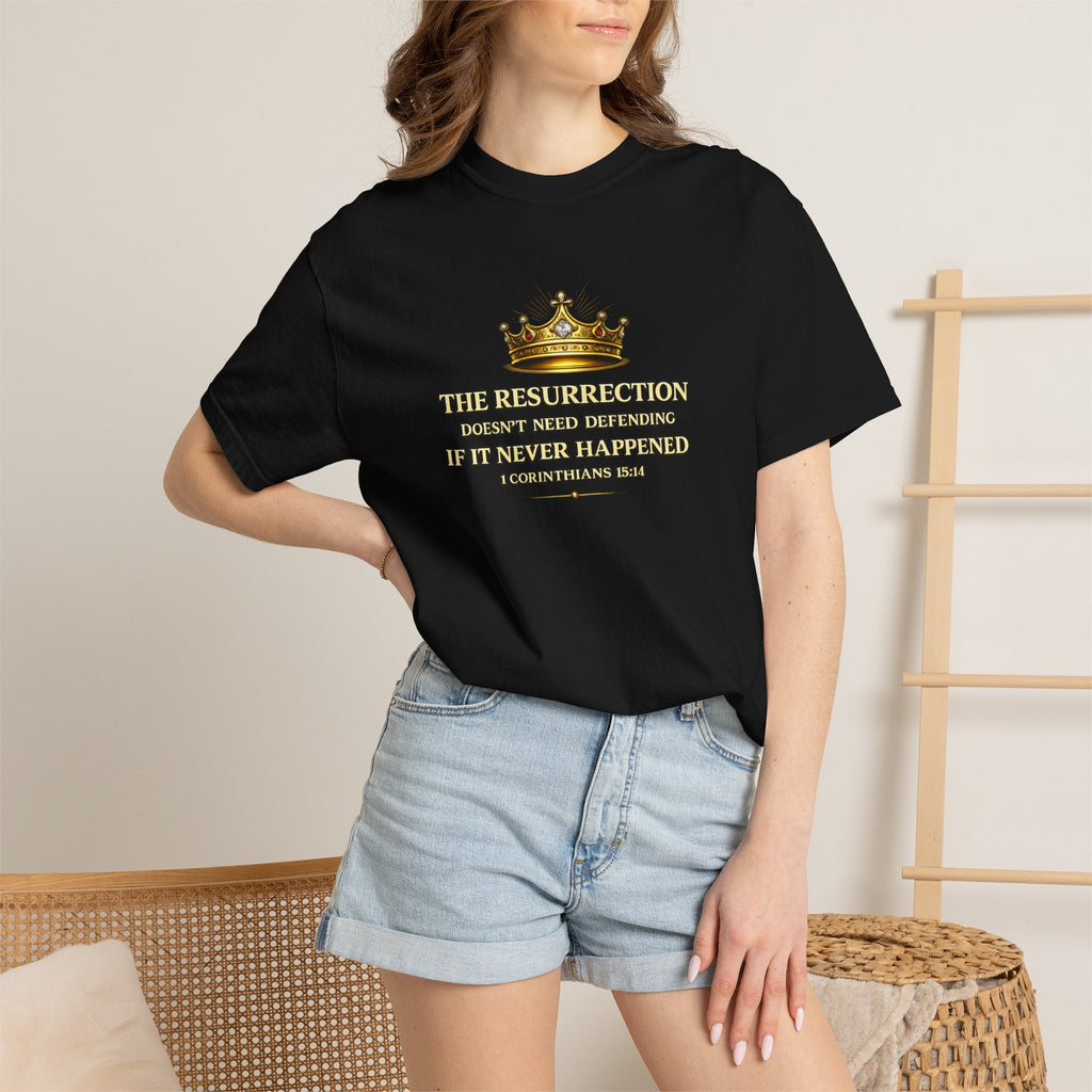 Resurrection Crown T-Shirt — Biblical 1 Corinthians Faith Tee