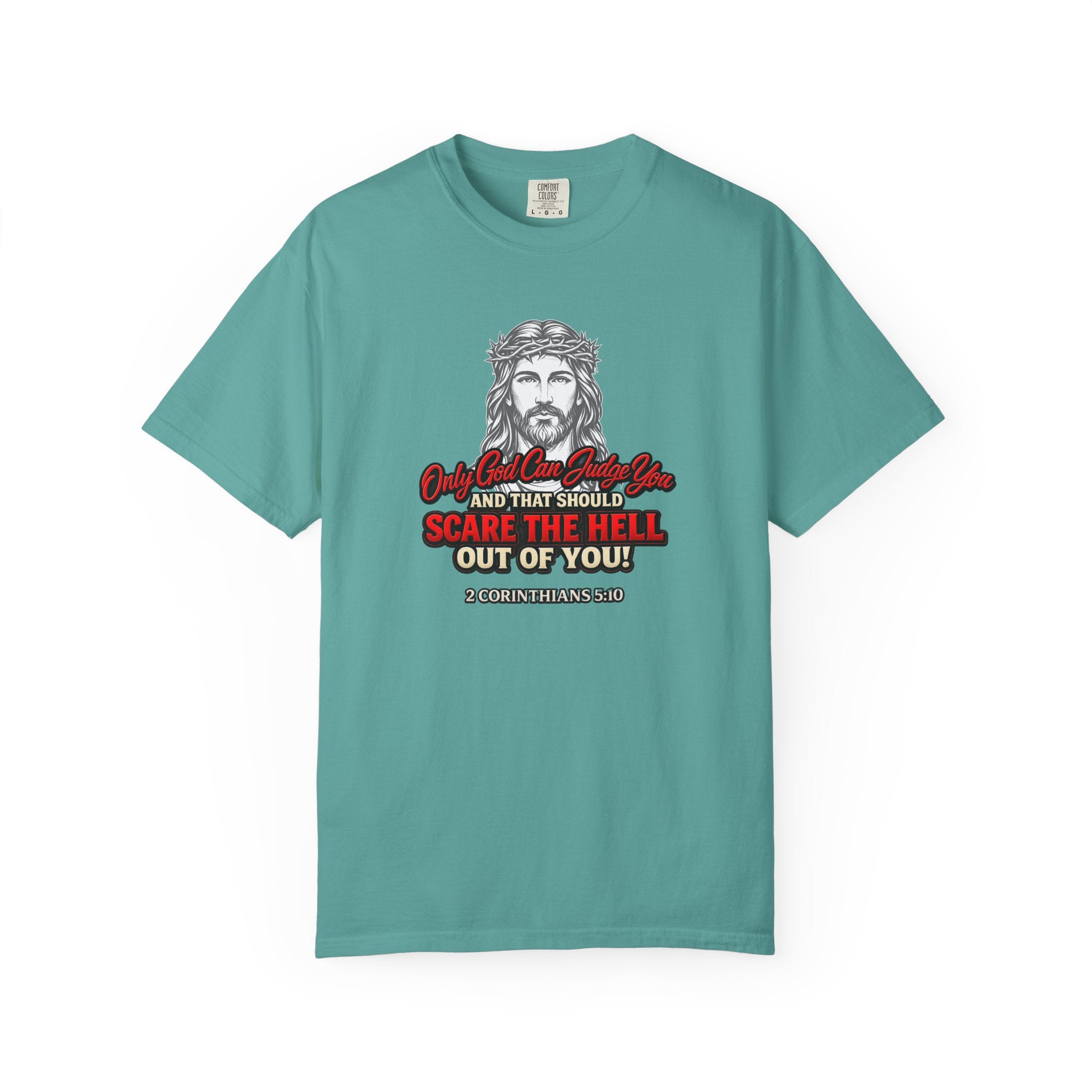 Religious Graphic T-Shirt — "Only God Can Judge You" (Full Armor of God)