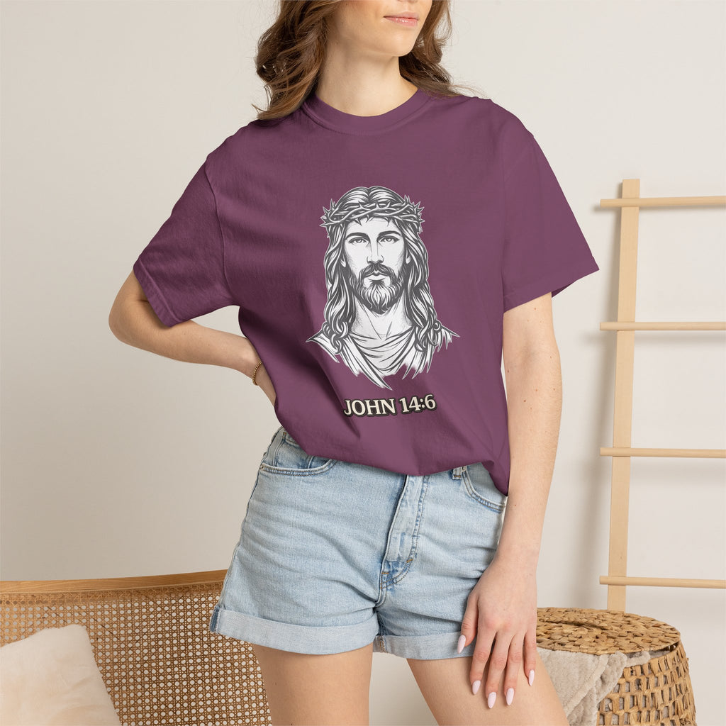 Jesus Portrait T-Shirt — John 14:6 Faith Tee