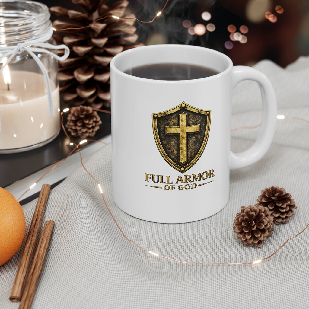 Christian Faith Mug — Isaiah 53 Cross with Crown of Thorns 11oz