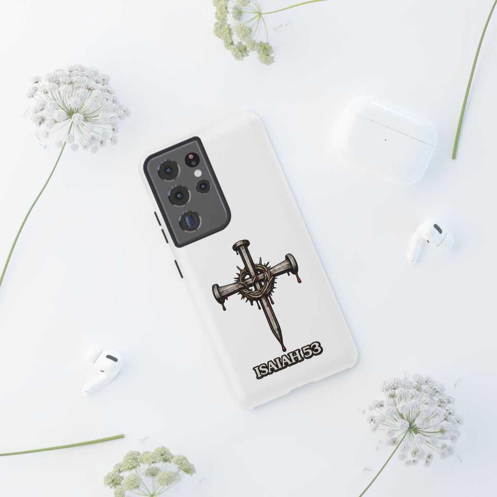 Isaiah 53 Cross Phone Case – Christian Faith Tough Phone Cover