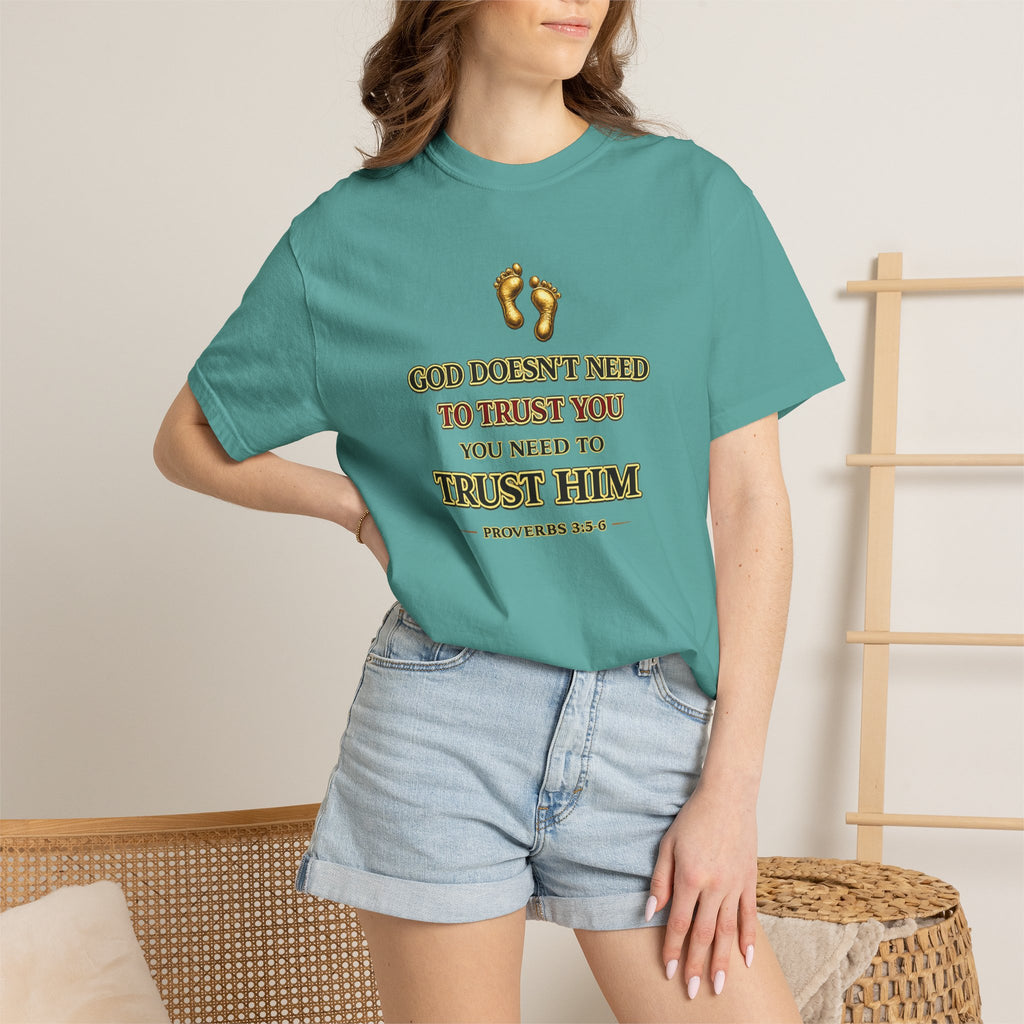 Faith T-Shirt — "Trust Him" Proverbs 3:5 Christian Graphic Tee