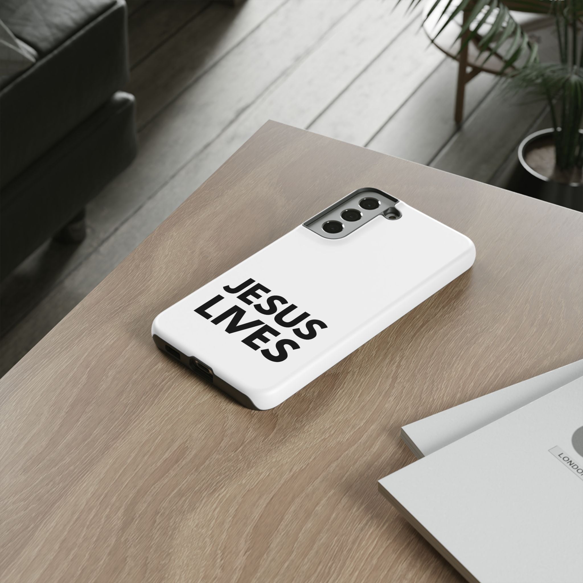 Jesus Lives Phone Case — Christian Faith Protective Phone Cover