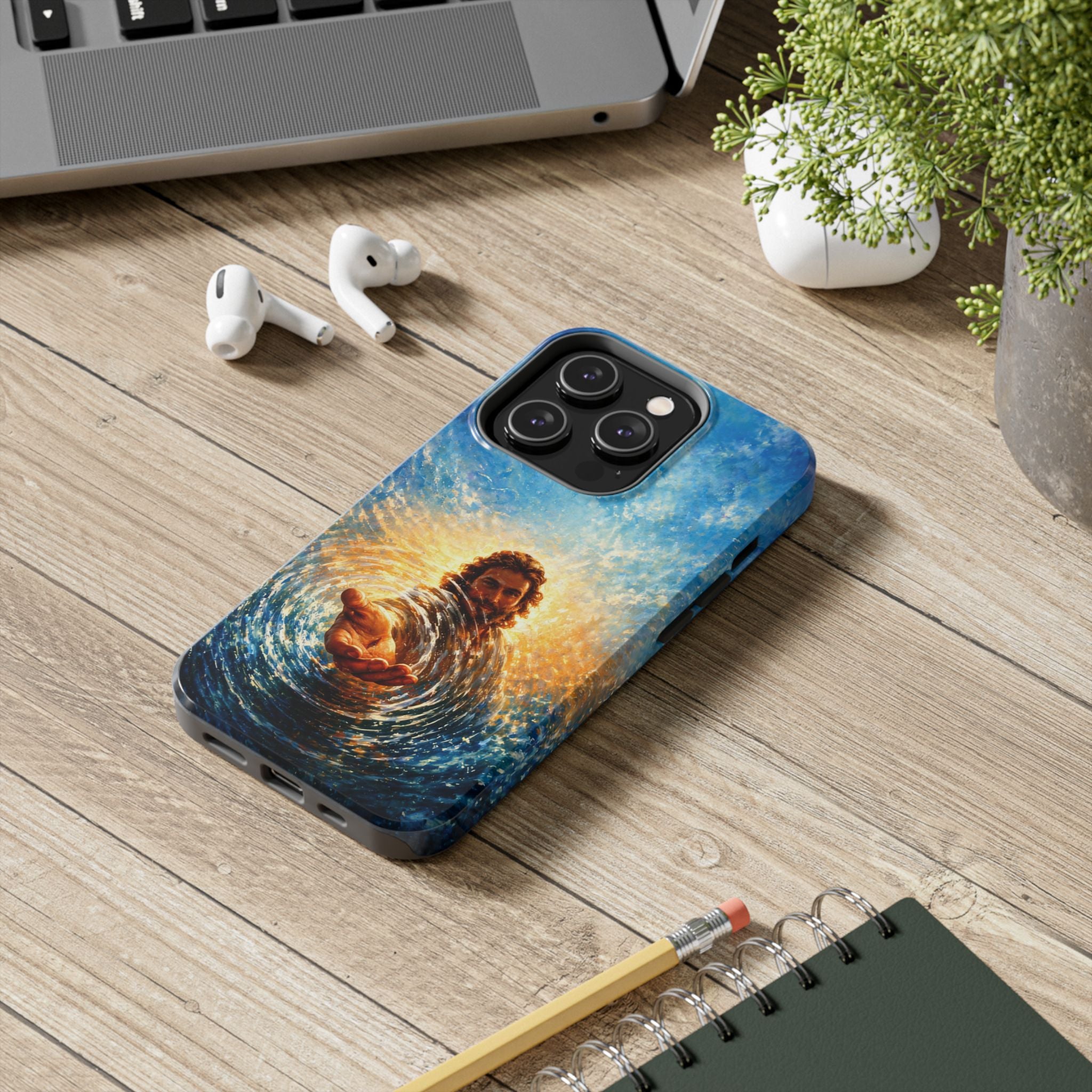 Phone Case — Inspirational Jesus Reach Design, Protective Tough Christian iPhone Cover