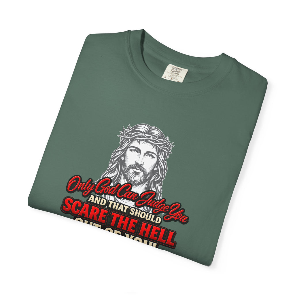 Religious Graphic T-Shirt — "Only God Can Judge You" (Full Armor of God)