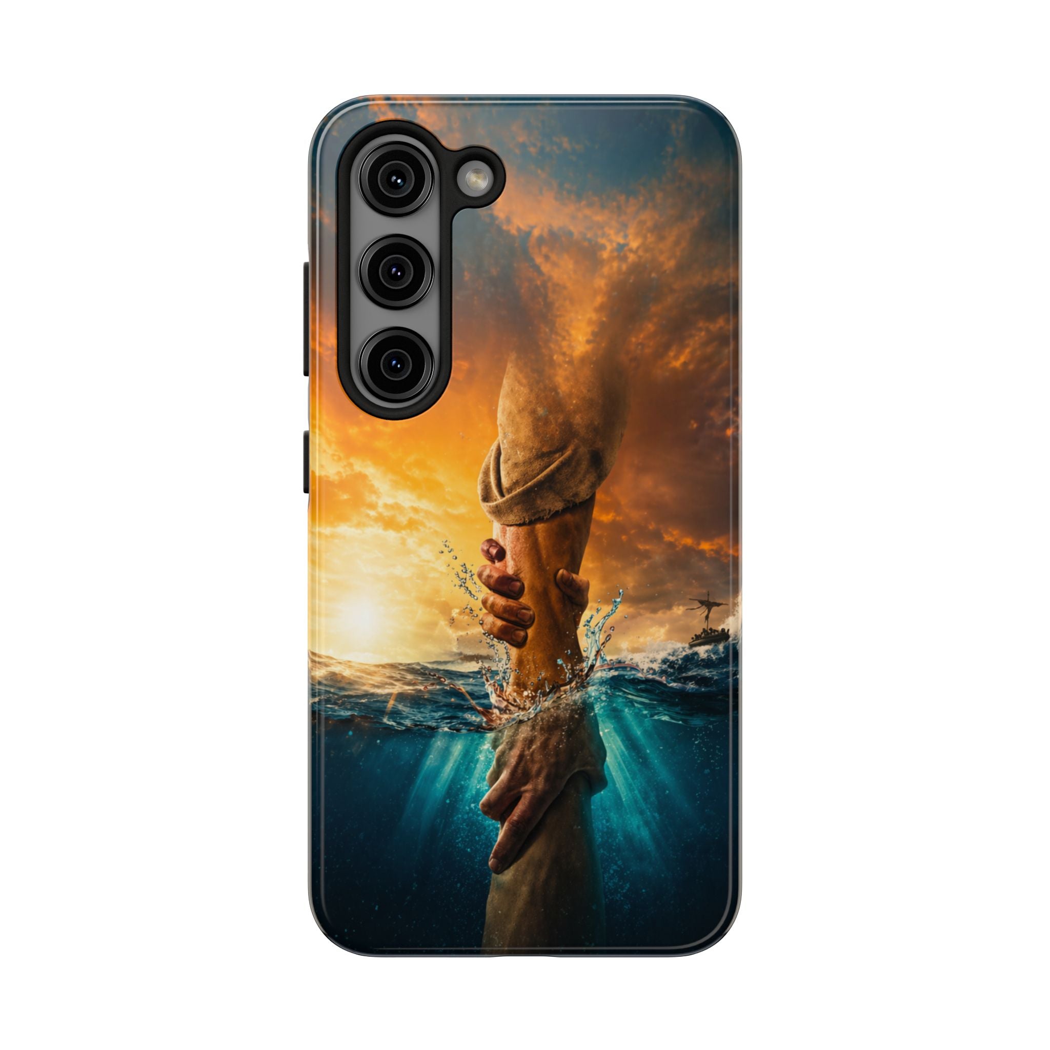 Phone Case — 'He Will Lift You' Inspirational Rescue Design
