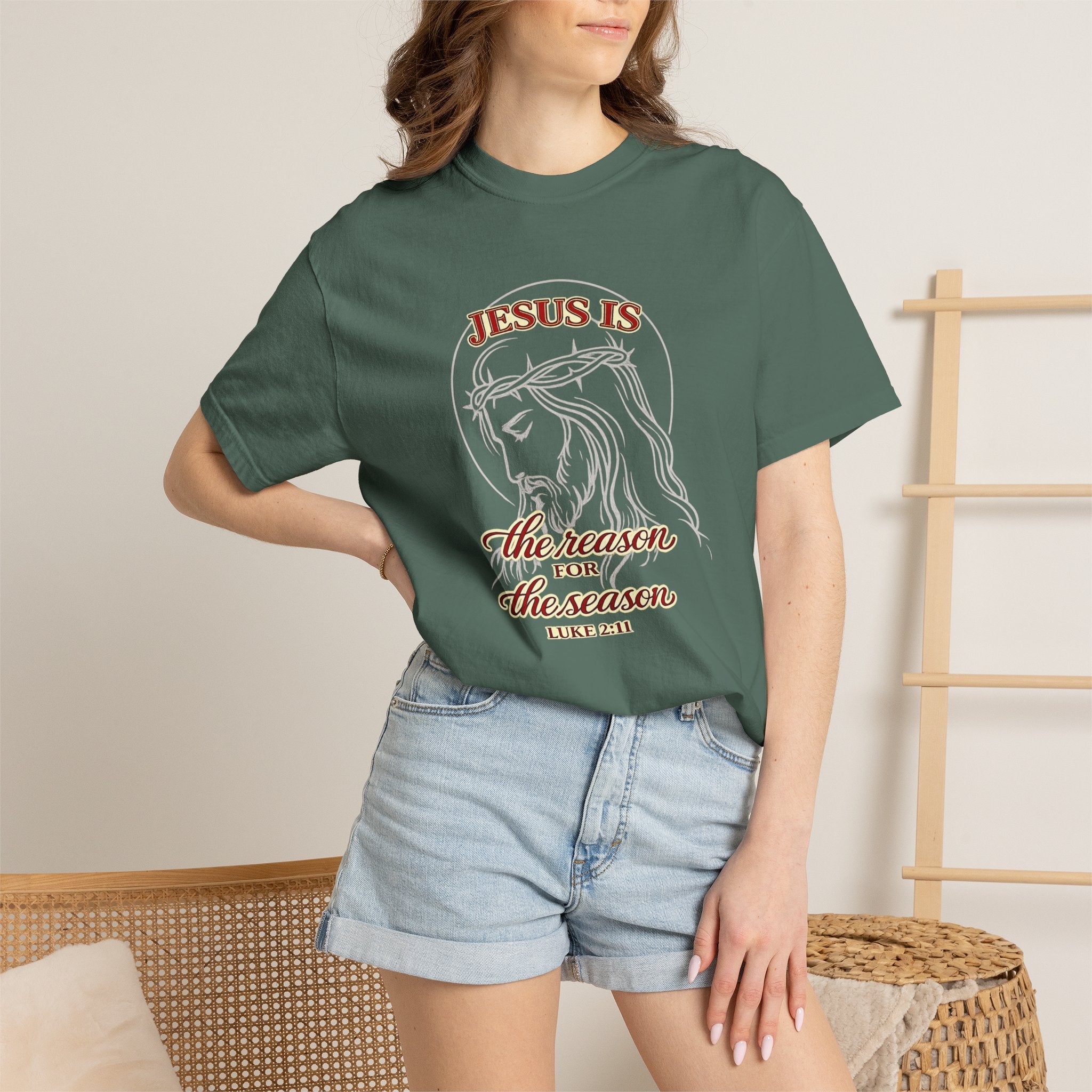 Jesus Is The Reason For The Season T-Shirt — Christmas Christian Faith Tee