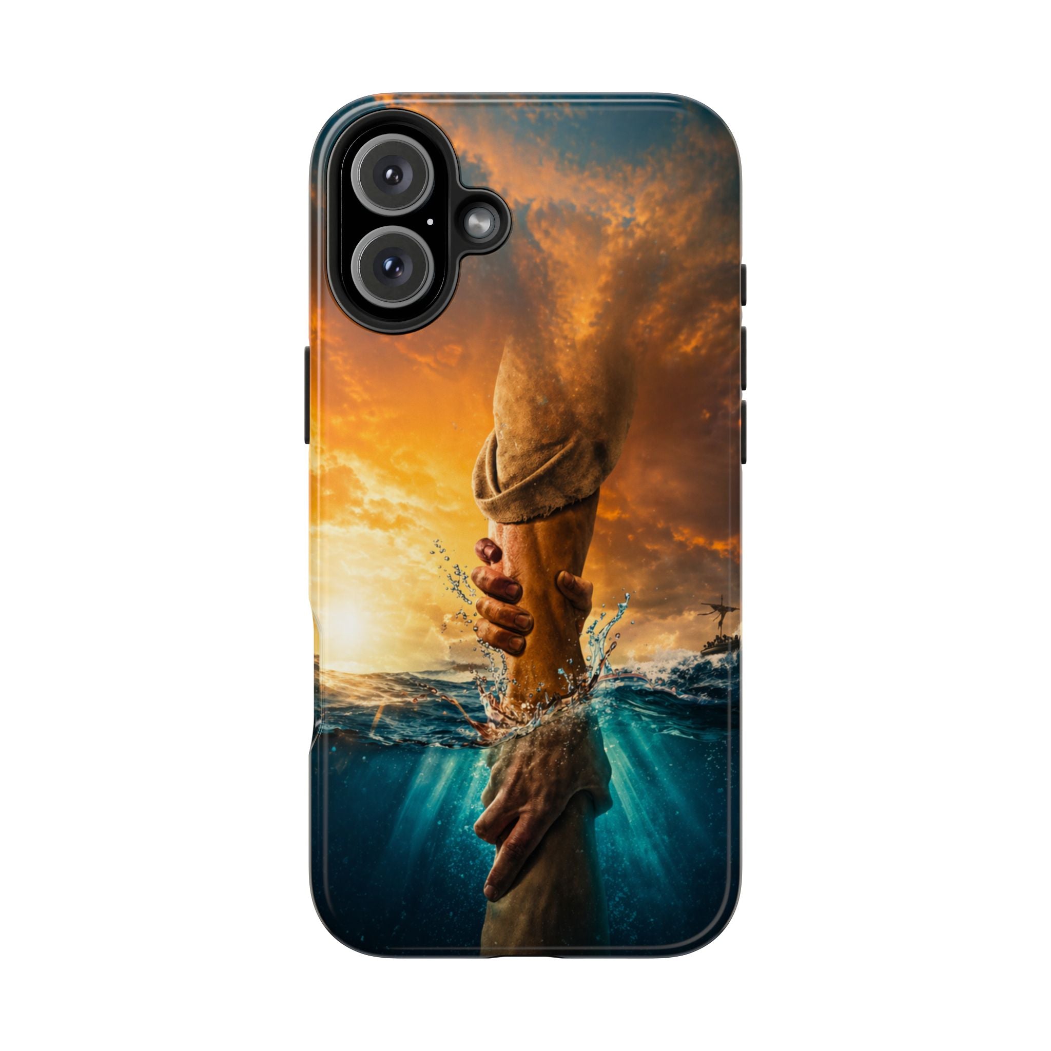 Phone Case — 'He Will Lift You' Inspirational Rescue Design