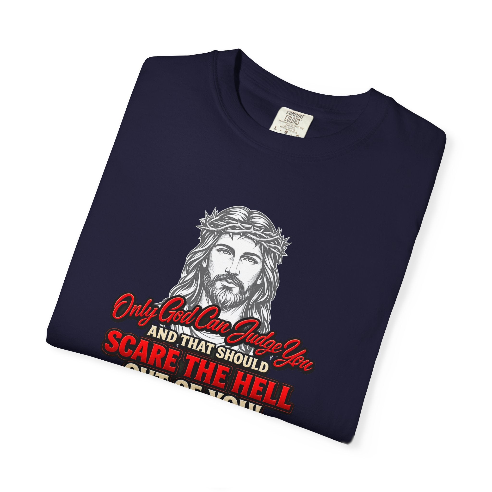 Religious Graphic T-Shirt — "Only God Can Judge You" (Full Armor of God)