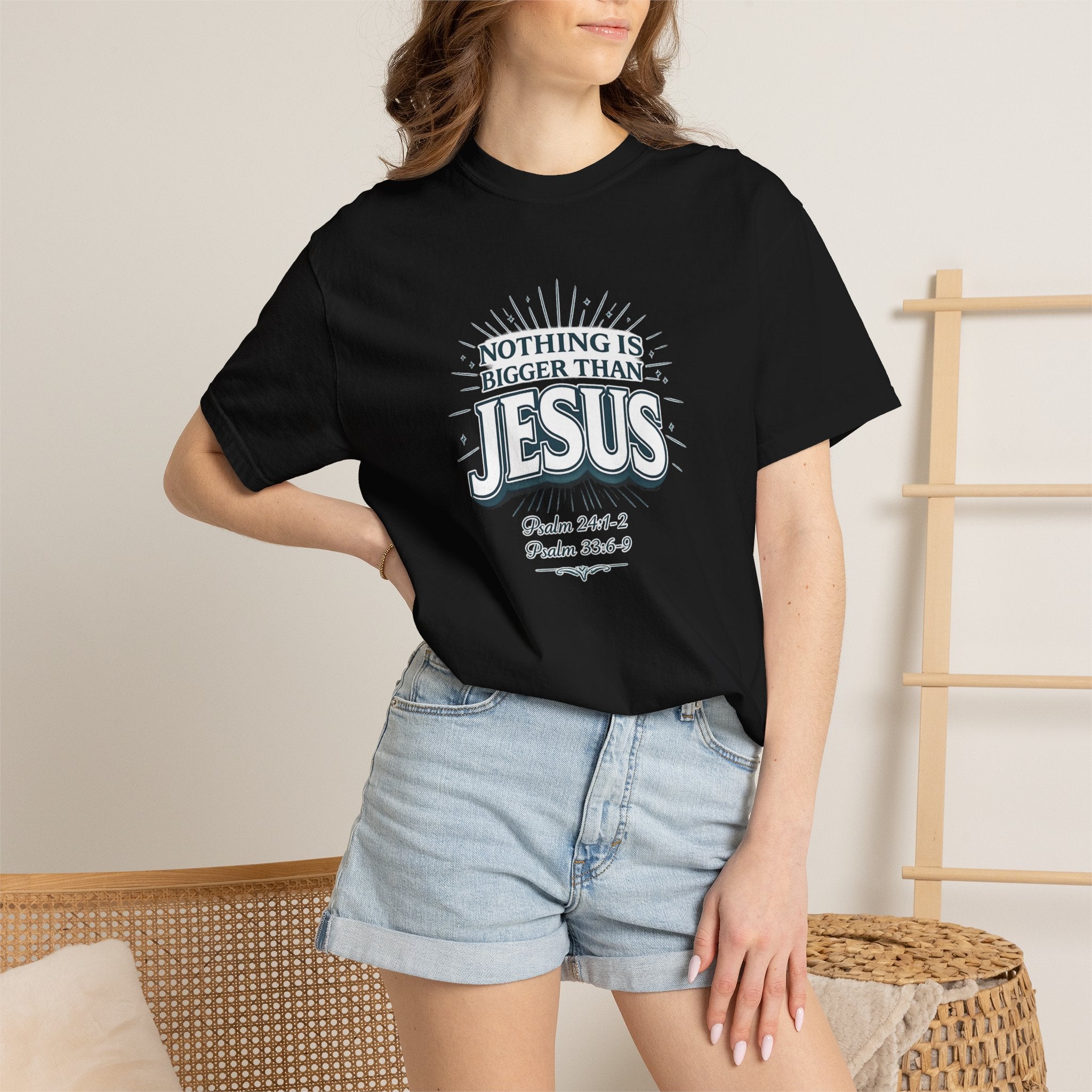 Nothing Is Bigger Than Jesus T-Shirt — Faith-Based Christian Tee (Psalm 147:5)