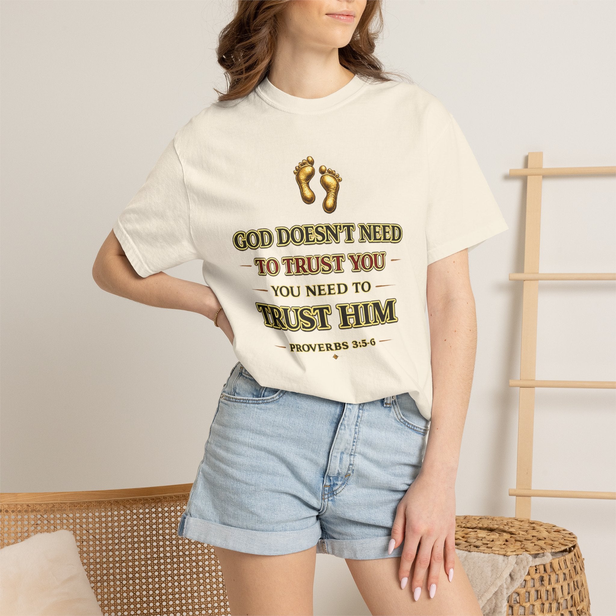 Faith T-Shirt — "Trust Him" Proverbs 3:5 Christian Graphic Tee