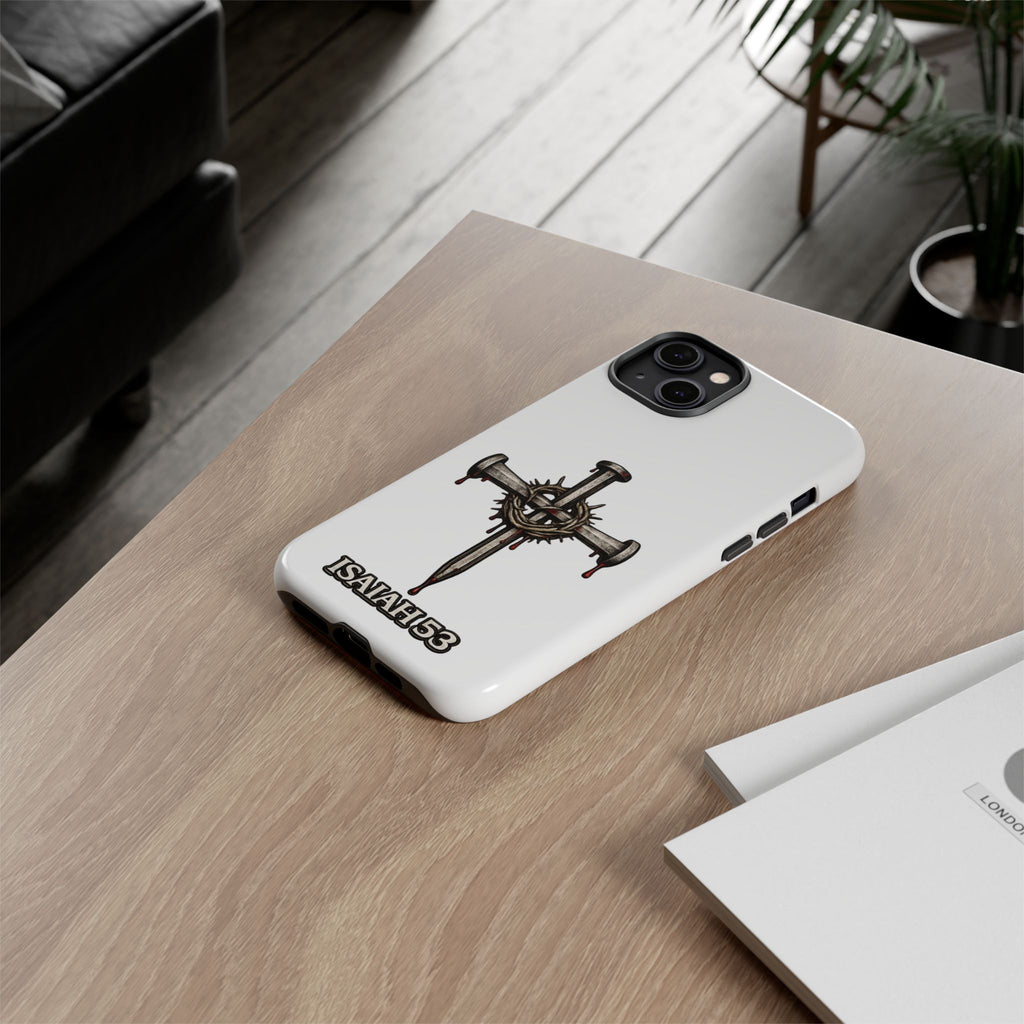 Isaiah 53 Cross Phone Case – Christian Faith Tough Phone Cover