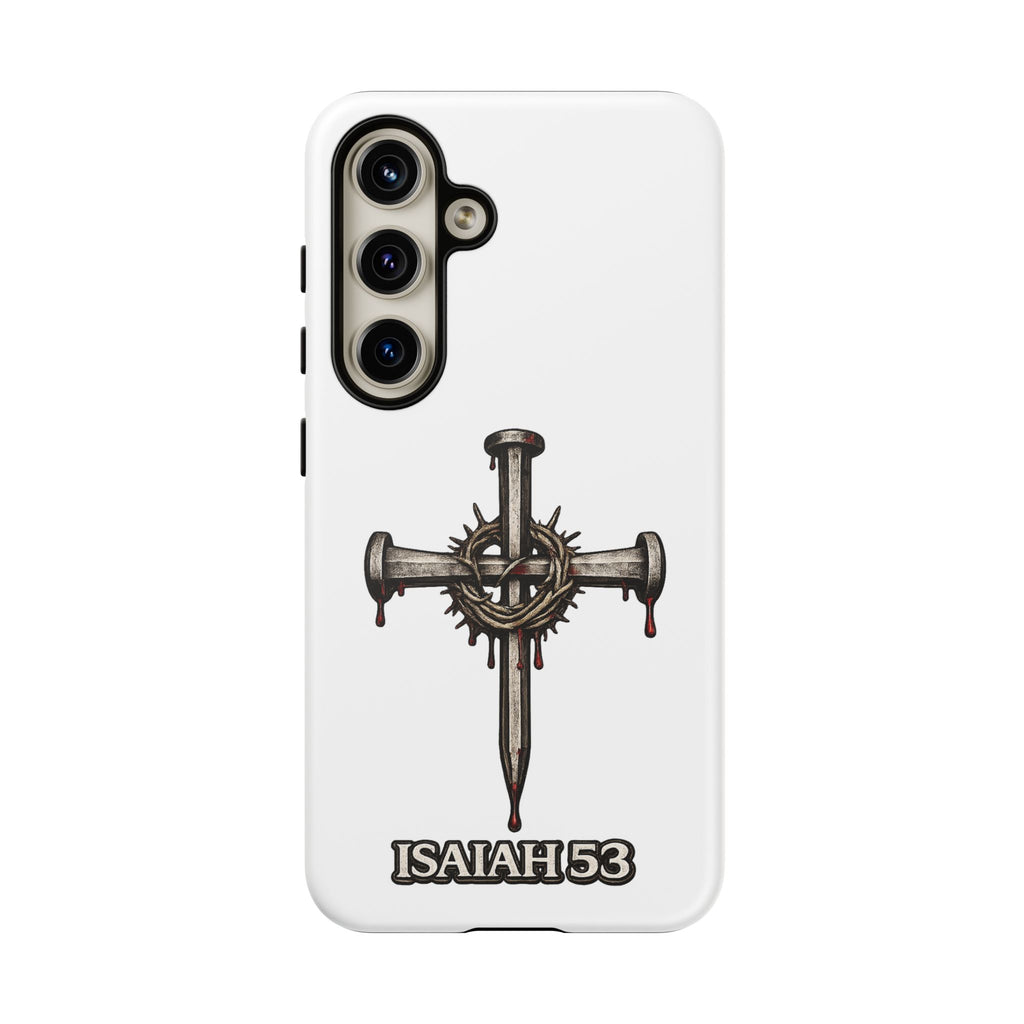 Isaiah 53 Cross Phone Case – Christian Faith Tough Phone Cover