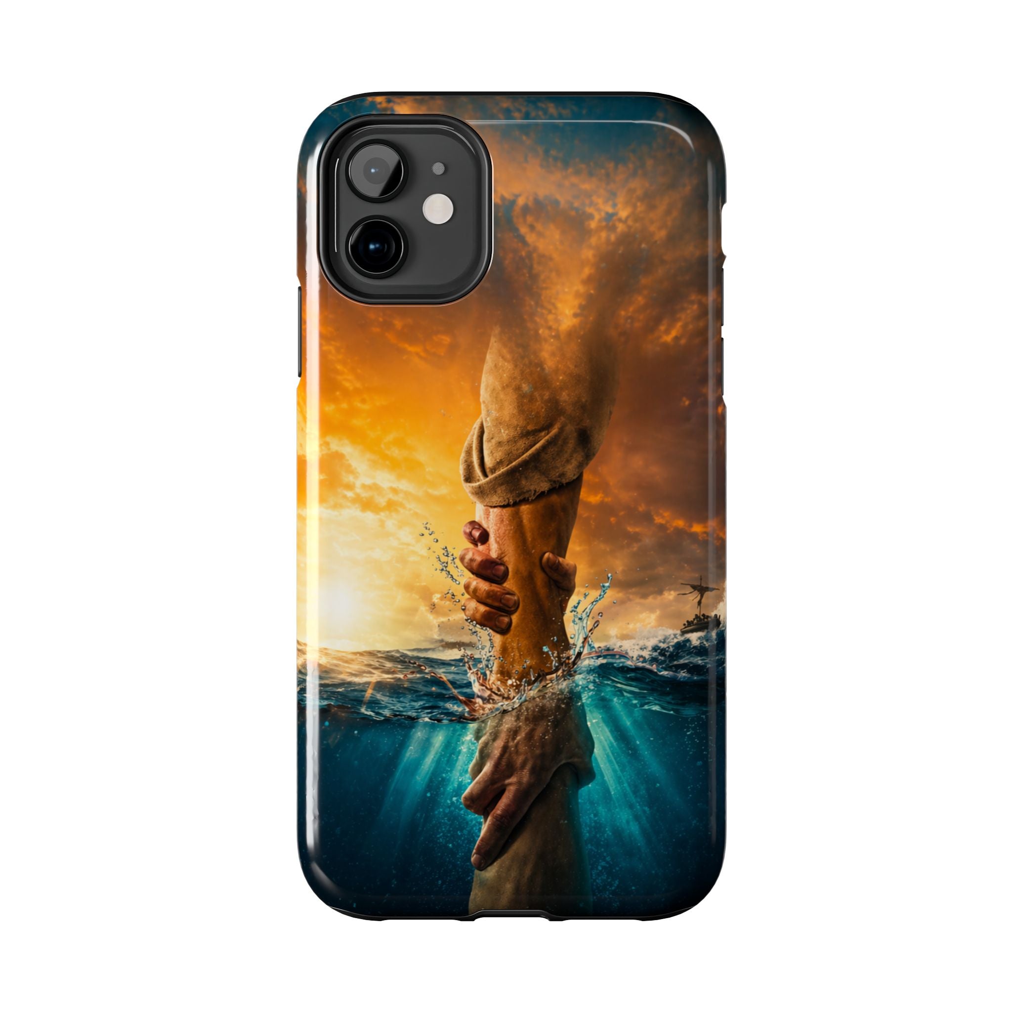 Phone Case — 'He Will Lift You' Inspirational Rescue Design