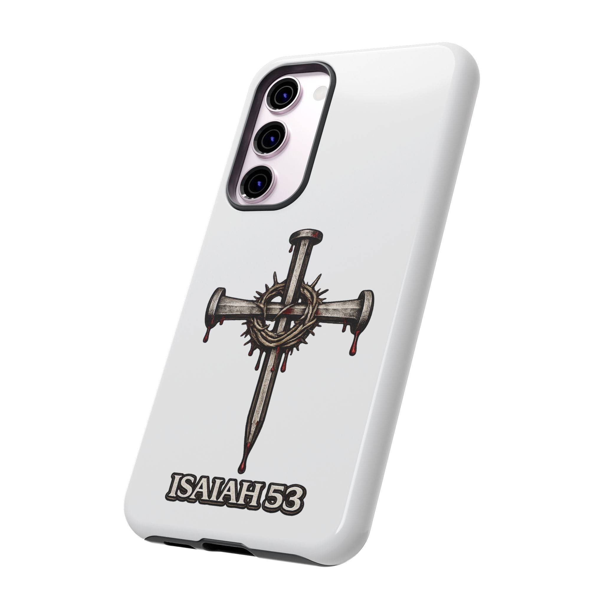 Isaiah 53 Cross Phone Case – Christian Faith Tough Phone Cover