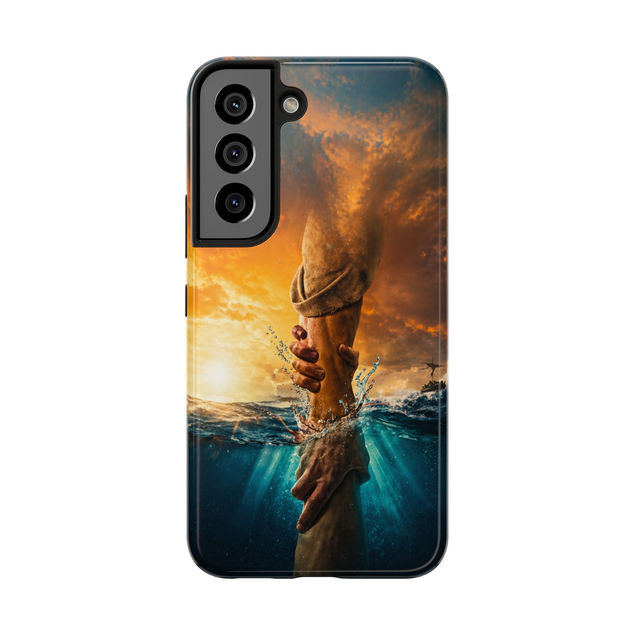 Phone Case — 'He Will Lift You' Inspirational Rescue Design