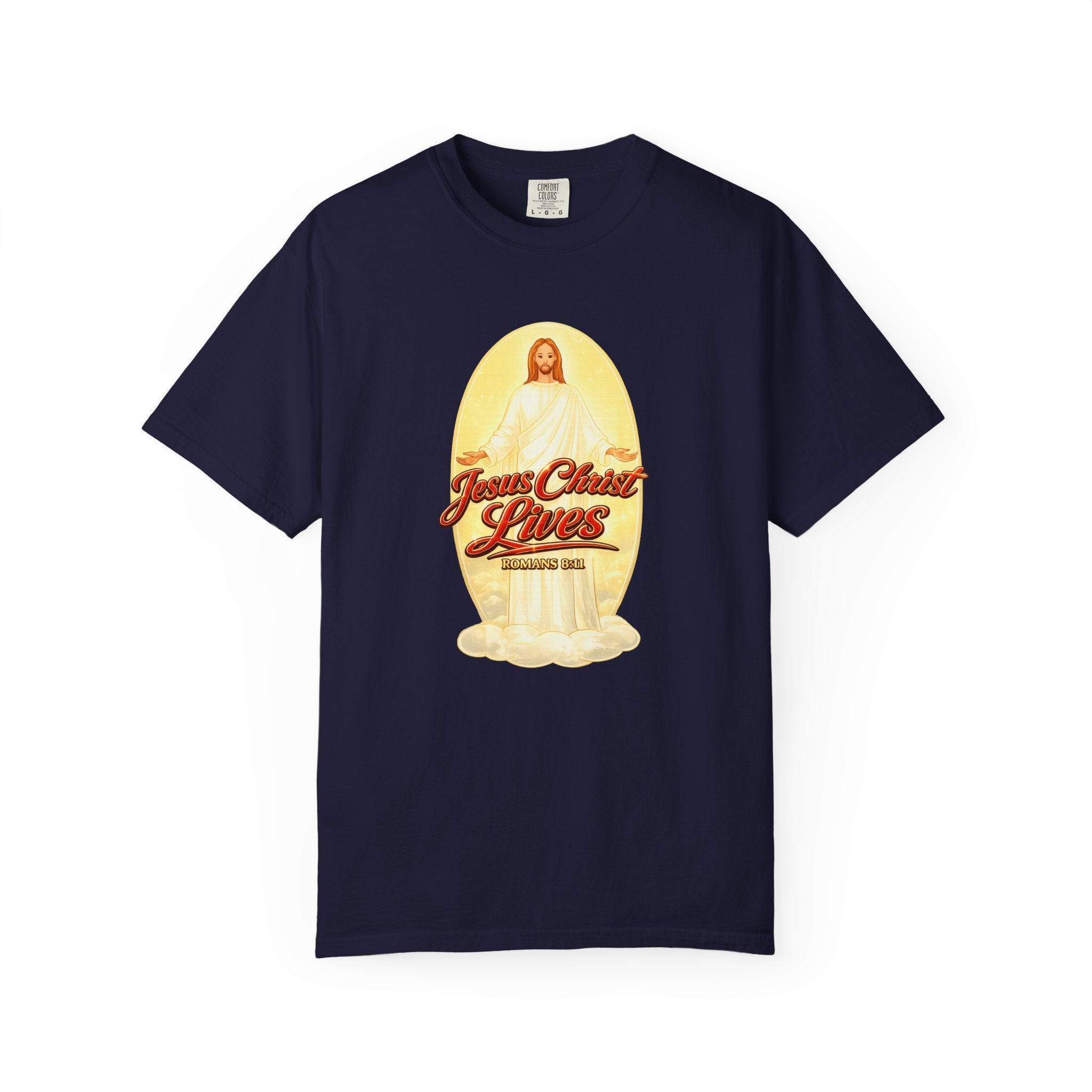 Jesus Christ Lives T-Shirt — Faith Graphic Tee with ‘Full Armor of God’ Back