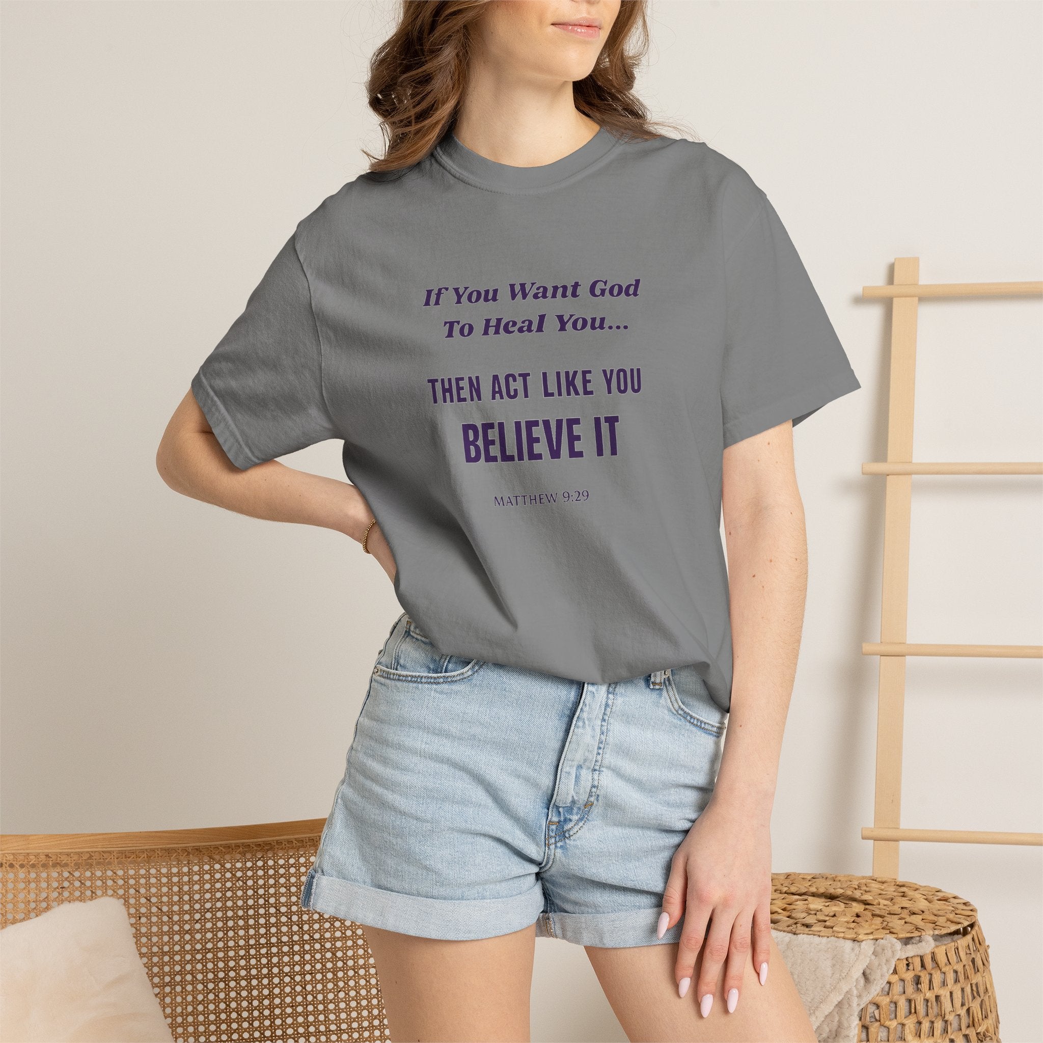 Copy of Believe It Tee — Inspirational Christian Faith T-Shirt (Matthew 9:29)