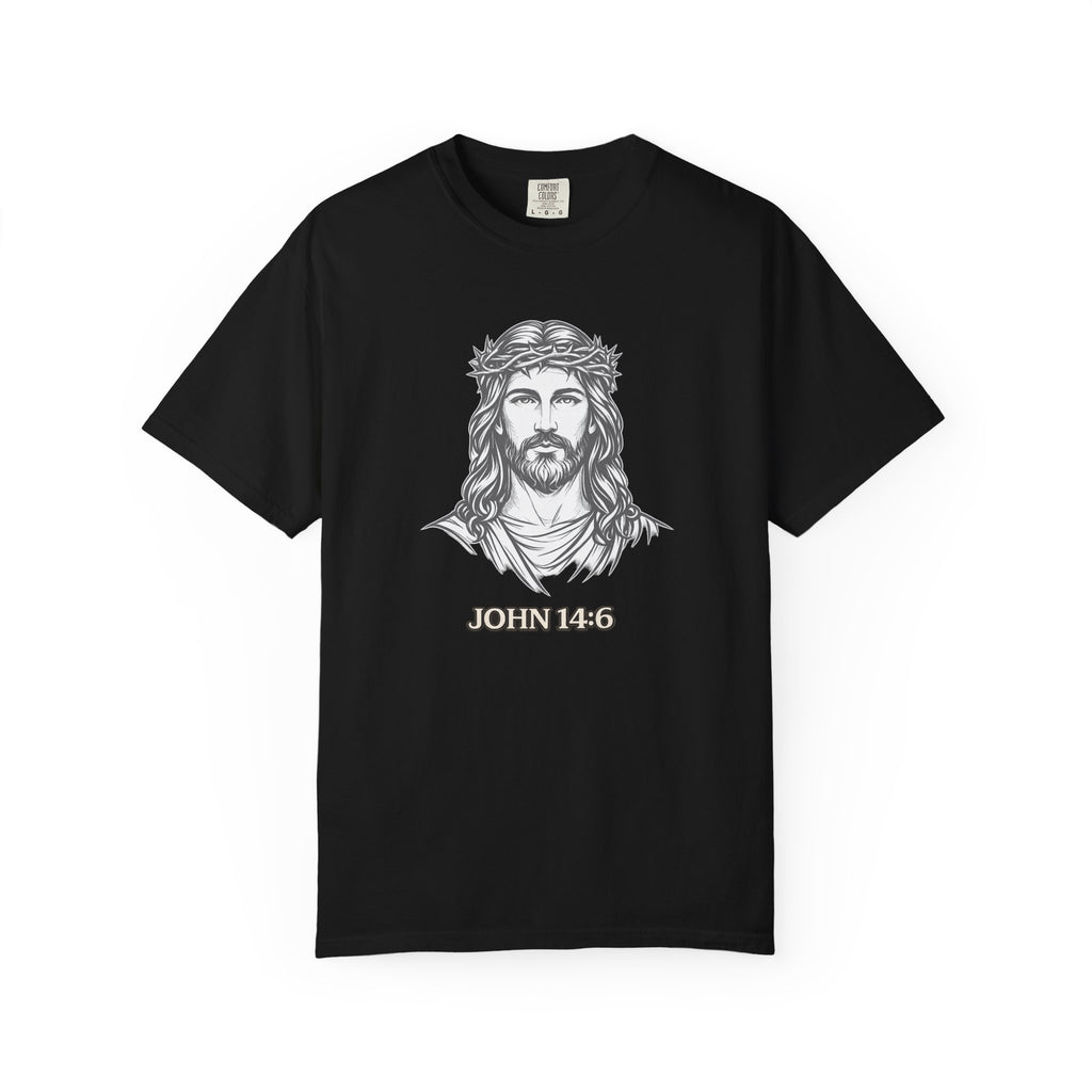 Jesus Portrait T-Shirt — John 14:6 Faith Tee