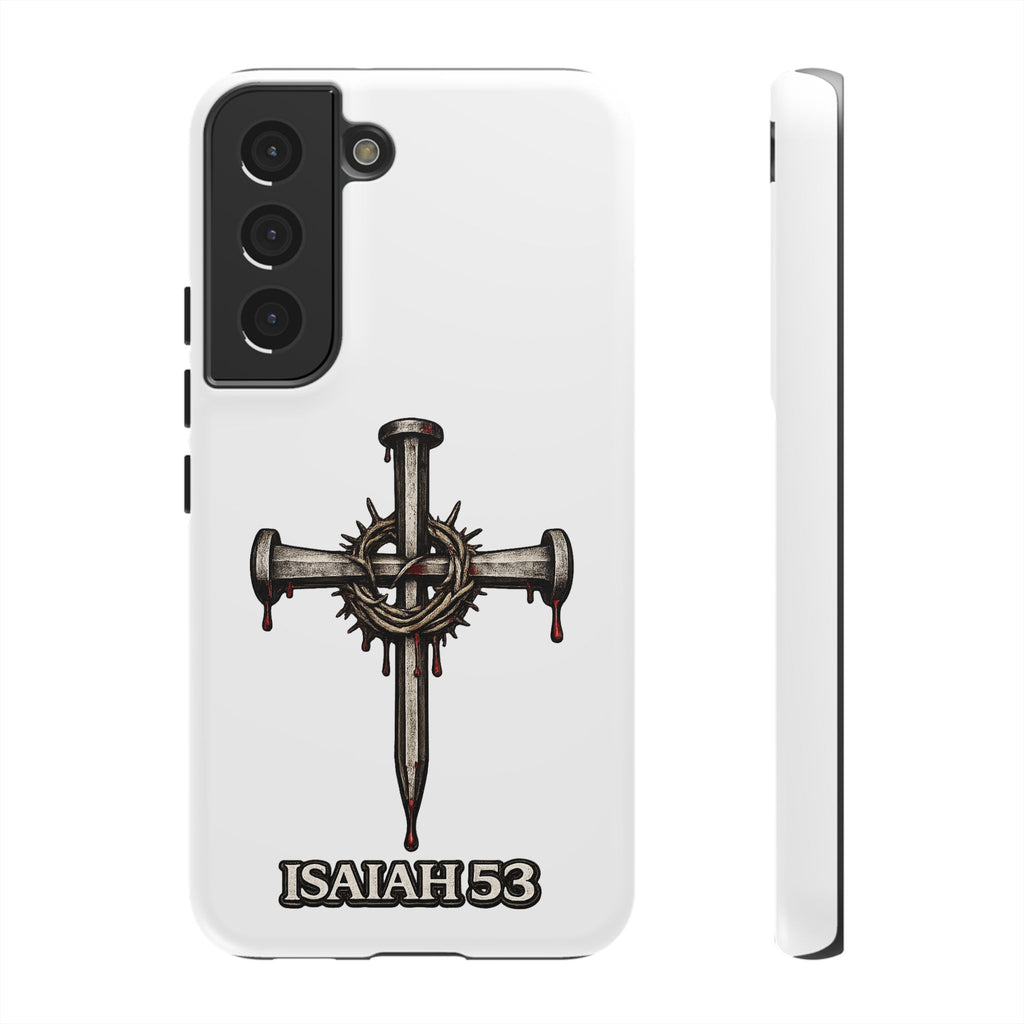 Isaiah 53 Cross Phone Case – Christian Faith Tough Phone Cover