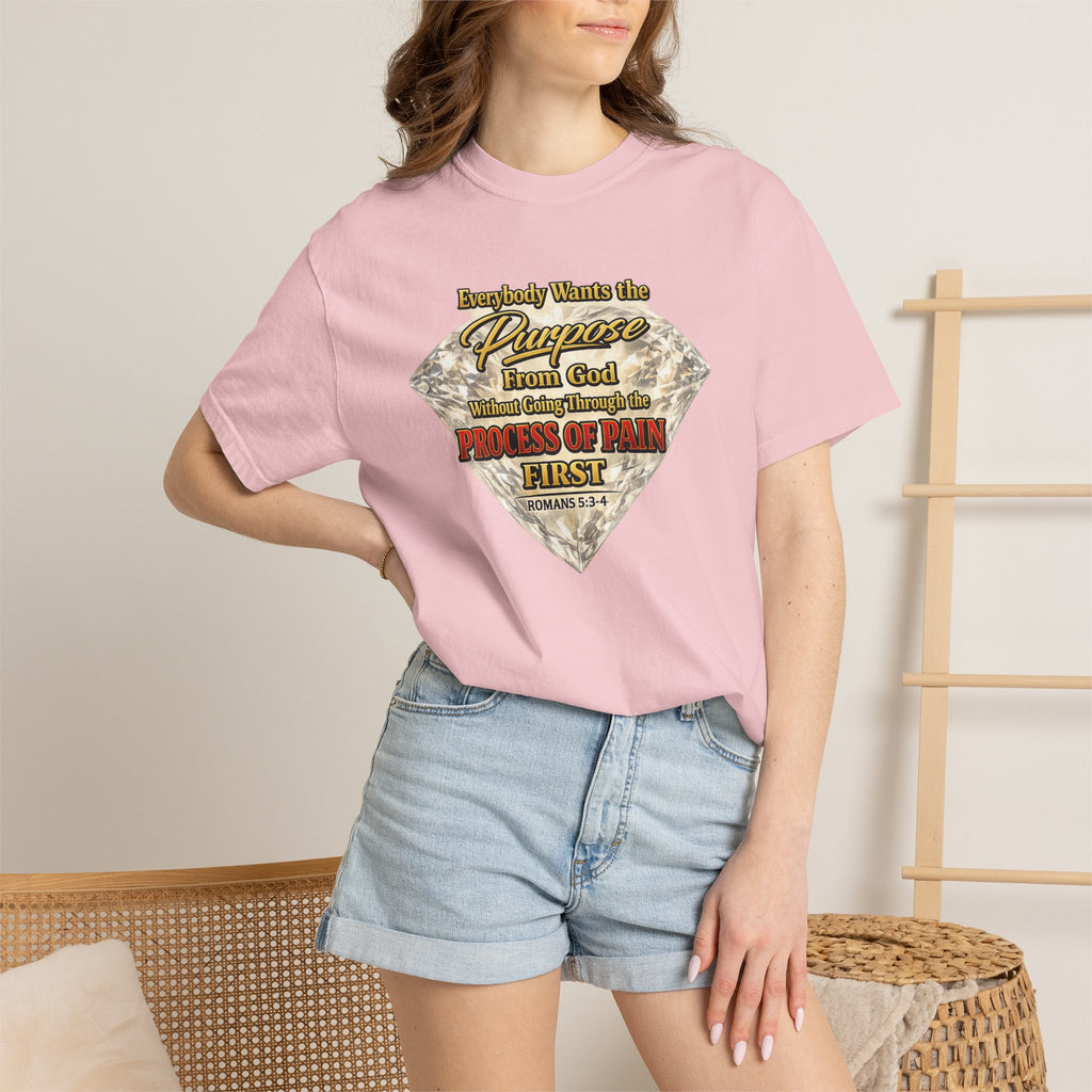 Faith Diamond T-Shirt — "Purpose From God" Inspirational Christian Tee