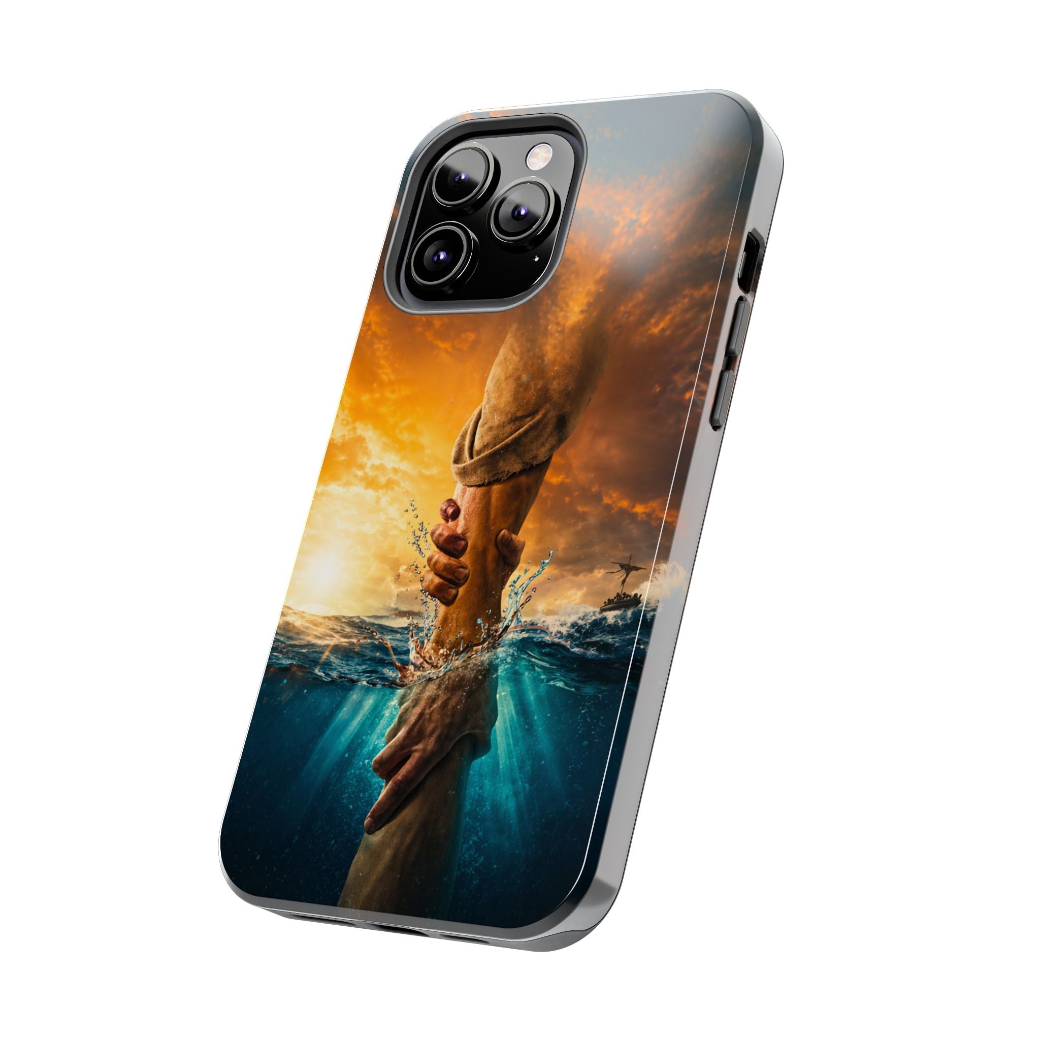 Phone Case — 'He Will Lift You' Inspirational Rescue Design