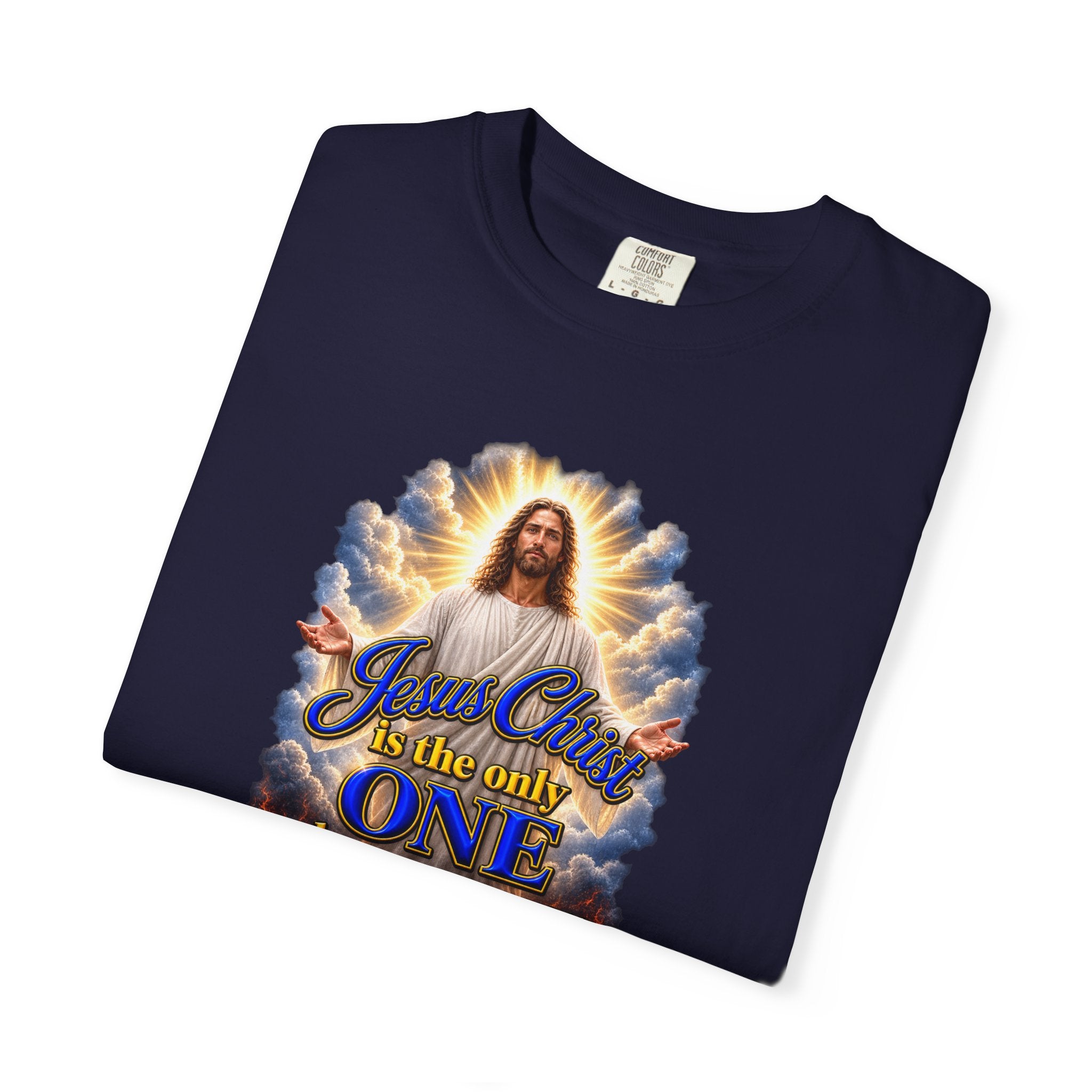 Christian Jesus Graphic T‑Shirt — "Jesus Christ is the only one who can save you from Hell" (Full Armor of God, Religious Faith Tee)