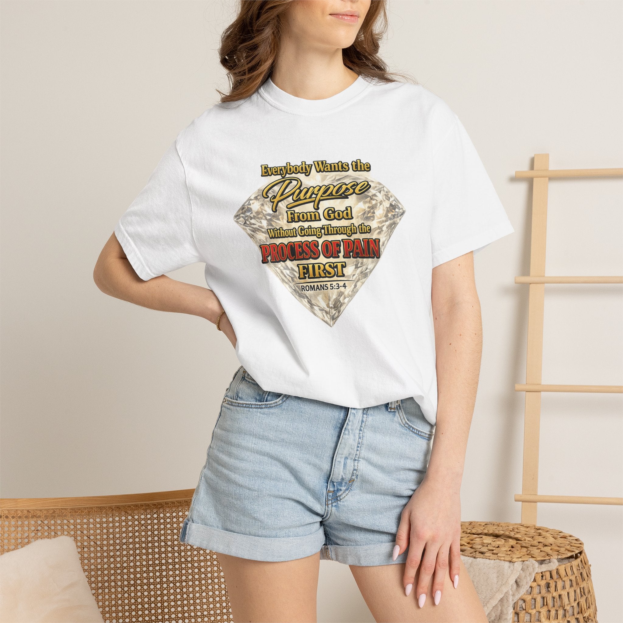 Faith Diamond T-Shirt — "Purpose From God" Inspirational Christian Tee
