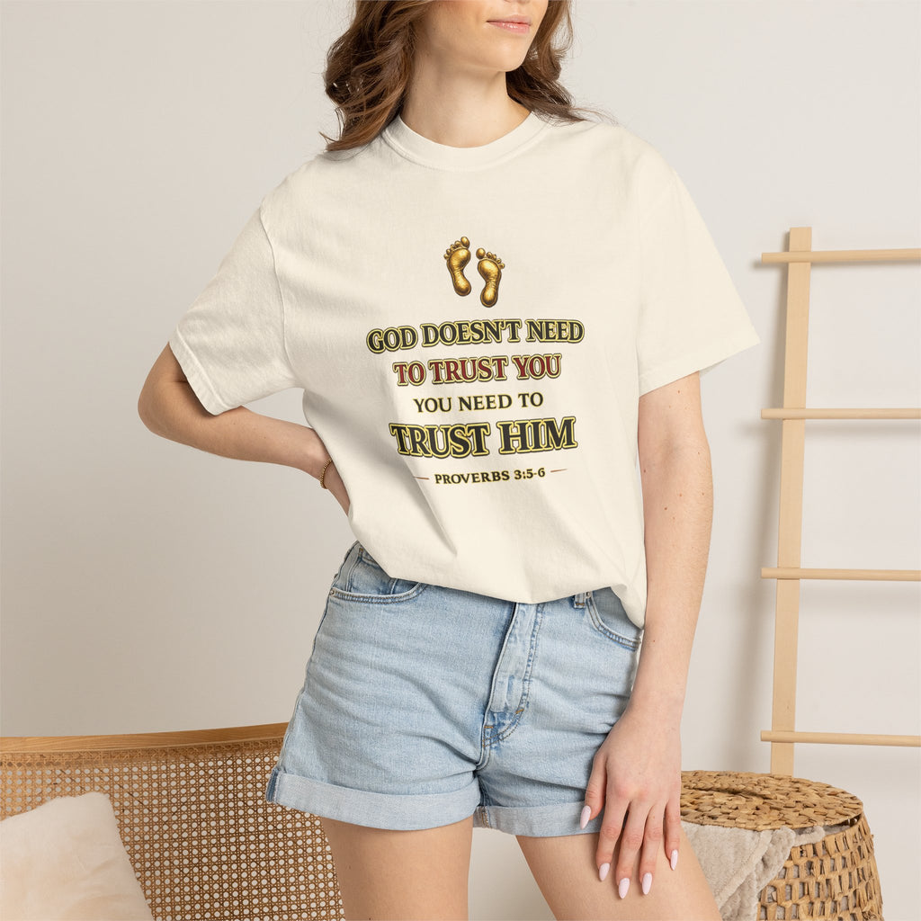 Faith T-Shirt — "Trust Him" Proverbs 3:5 Christian Graphic Tee