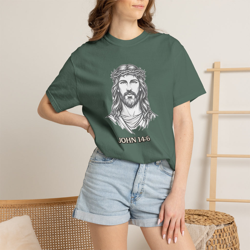 Jesus Portrait T-Shirt — John 14:6 Faith Tee