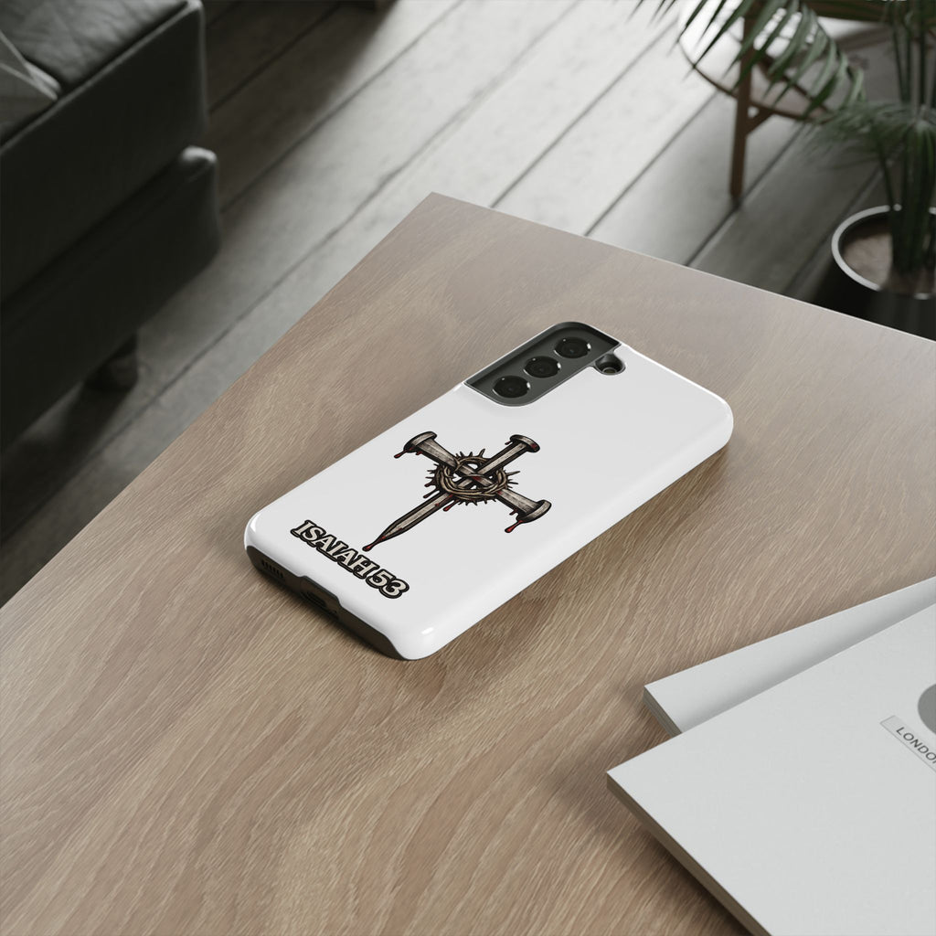 Isaiah 53 Cross Phone Case – Christian Faith Tough Phone Cover