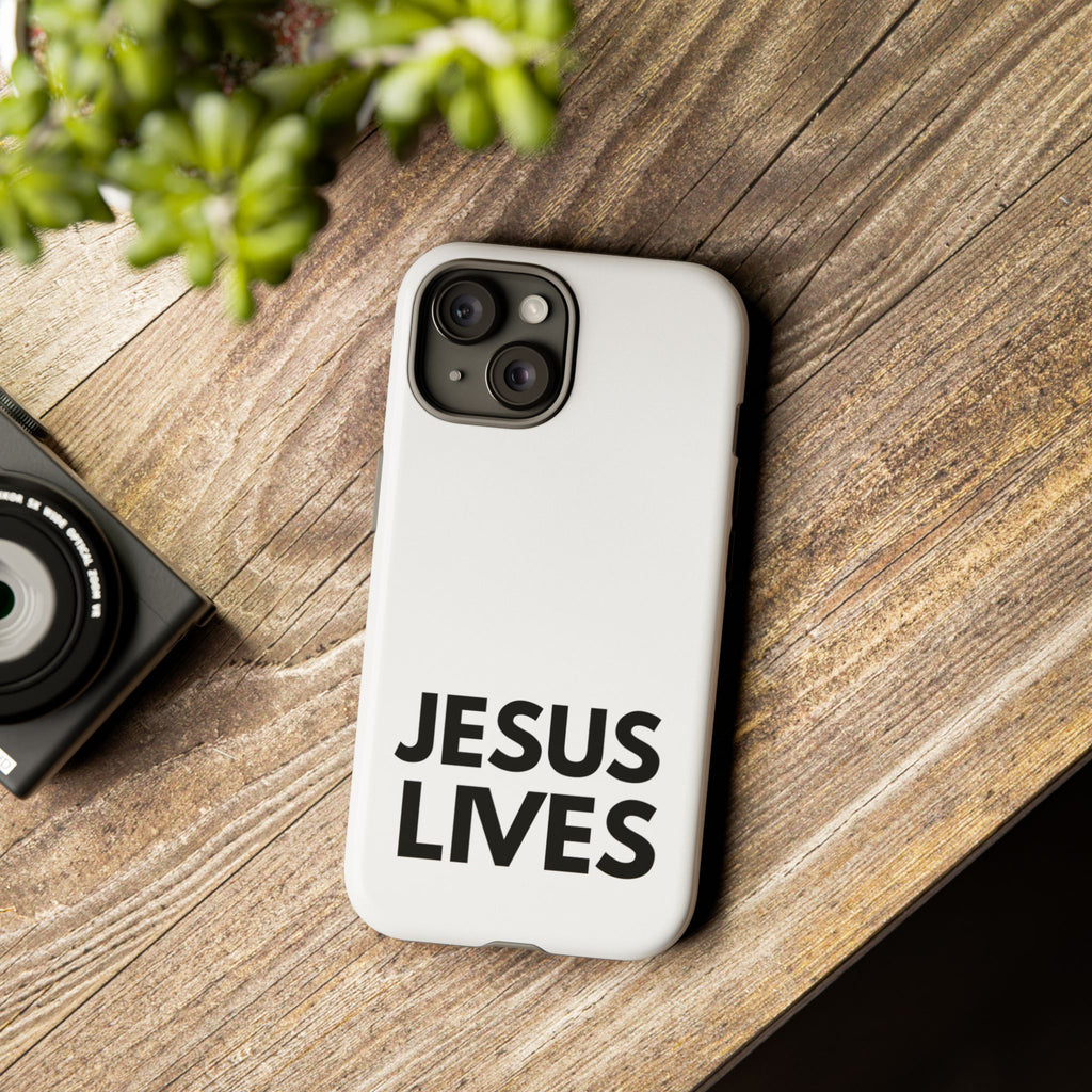 Jesus Lives Phone Case — Christian Faith Protective Phone Cover
