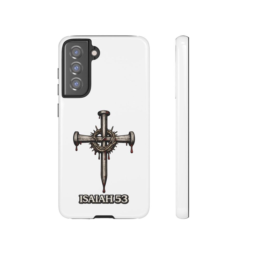 Isaiah 53 Cross Phone Case – Christian Faith Tough Phone Cover