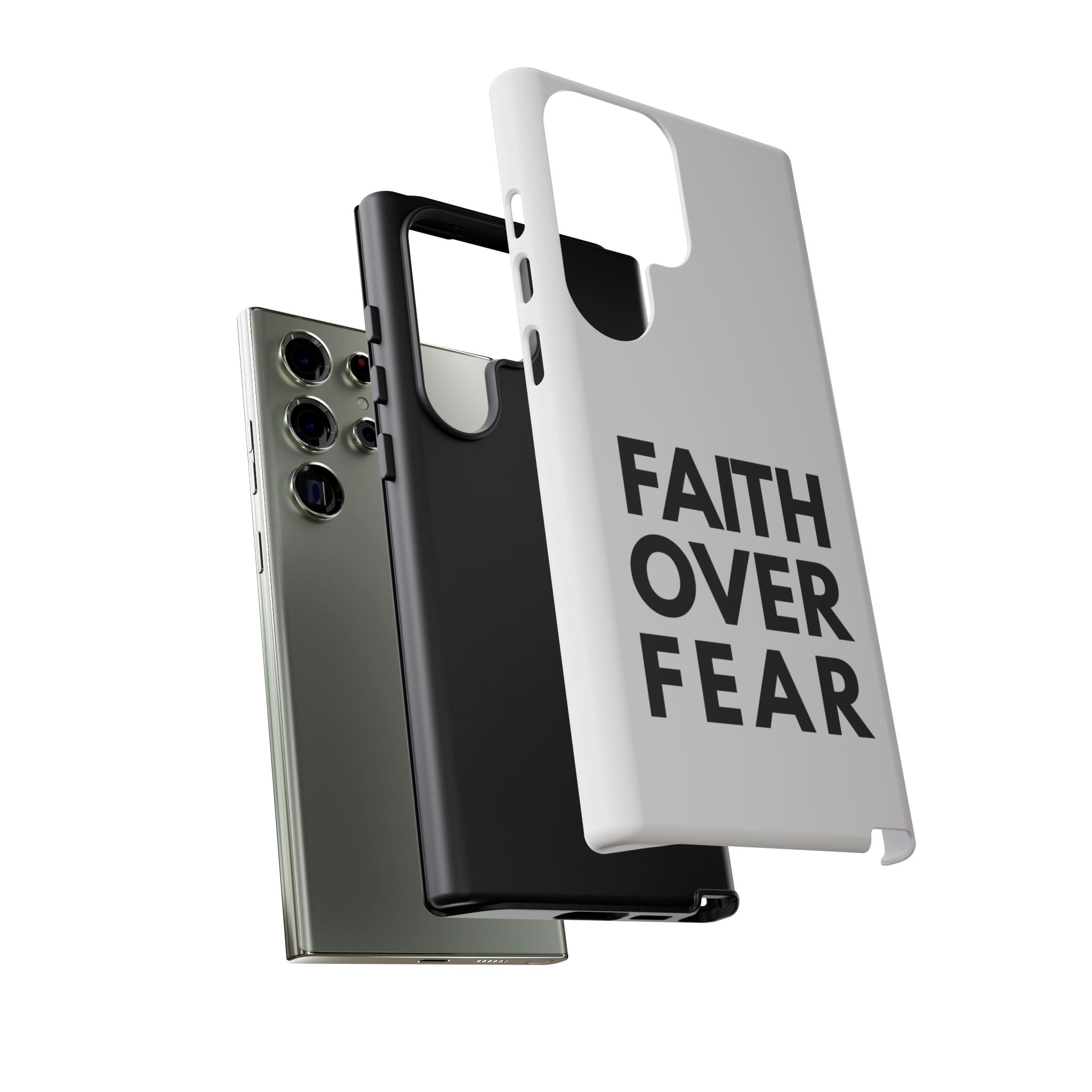 Faith Over Fear Phone Case — Inspirational Christian Protective Cover