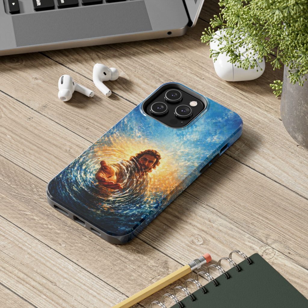 Phone Case — Inspirational Jesus Reach Design, Protective Tough Christian iPhone Cover