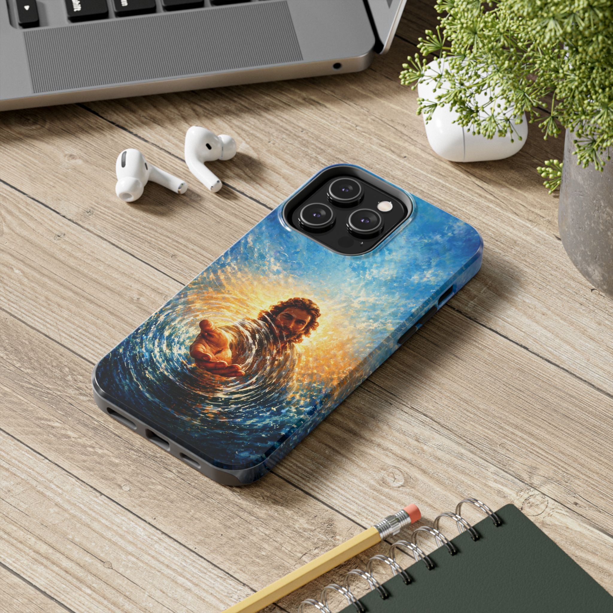 Phone Case — Inspirational Jesus Reach Design, Protective Tough Christian iPhone Cover