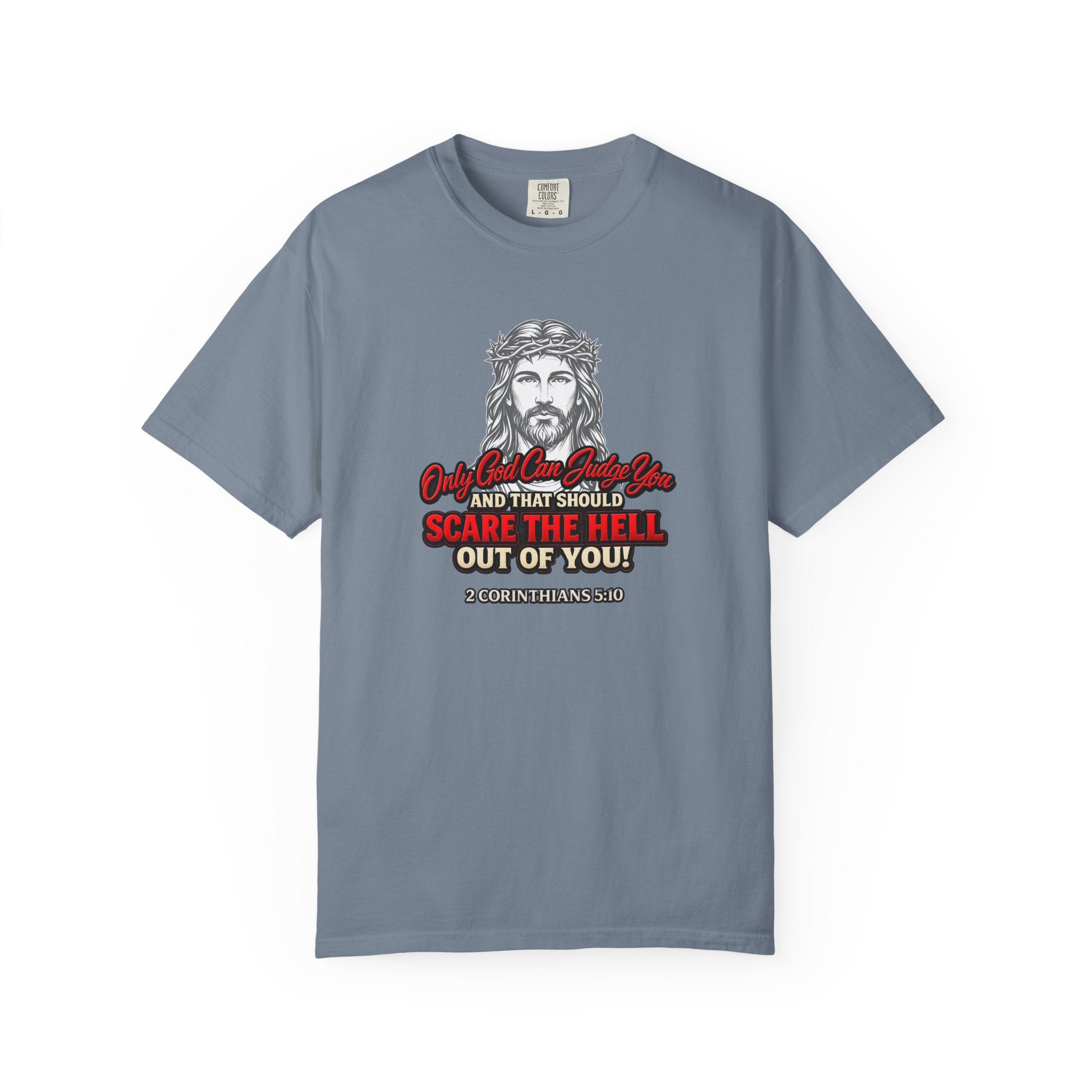 Religious Graphic T-Shirt — "Only God Can Judge You" (Full Armor of God)