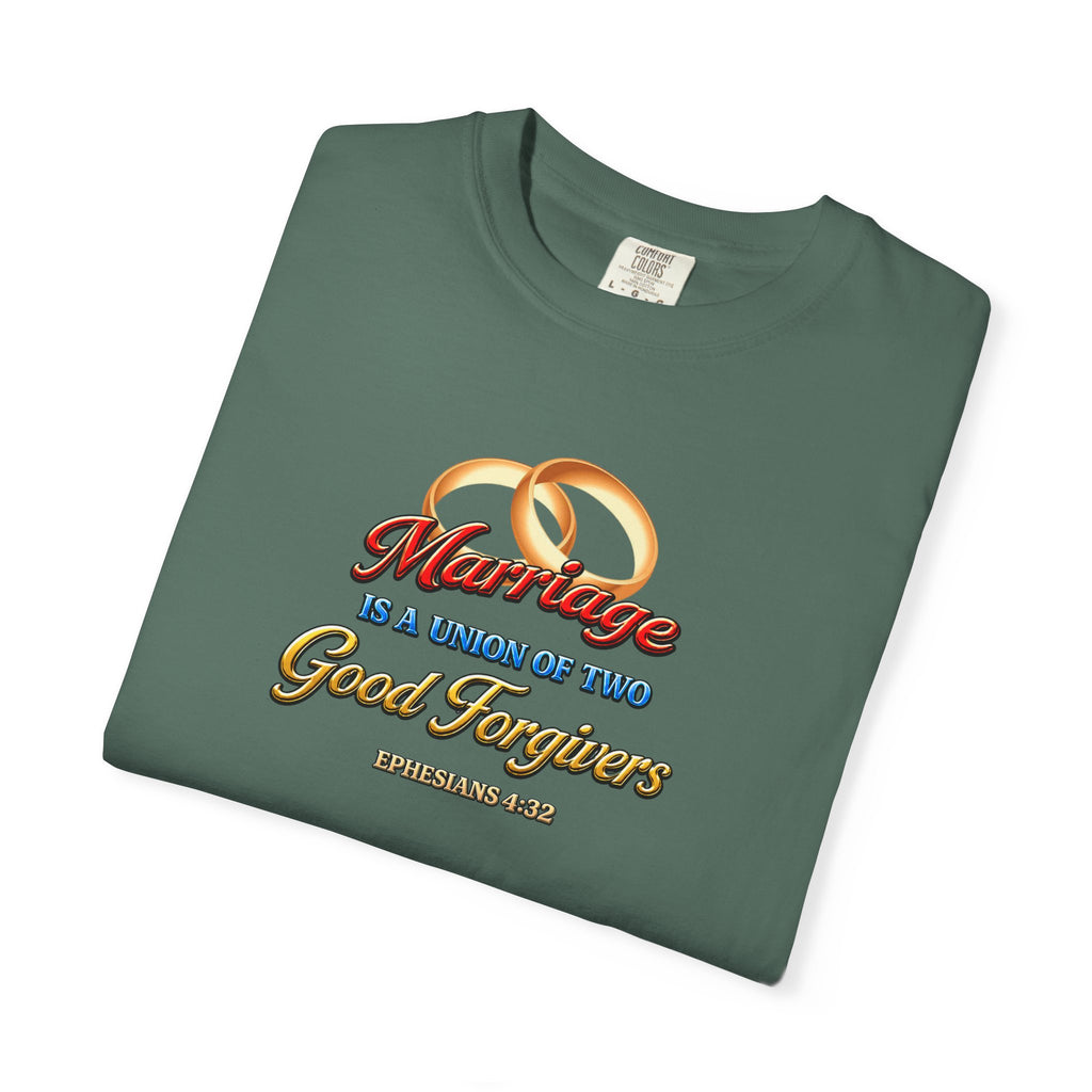 Marriage Is a Work of Two Good Forgivers Wedding Rings T-Shirt