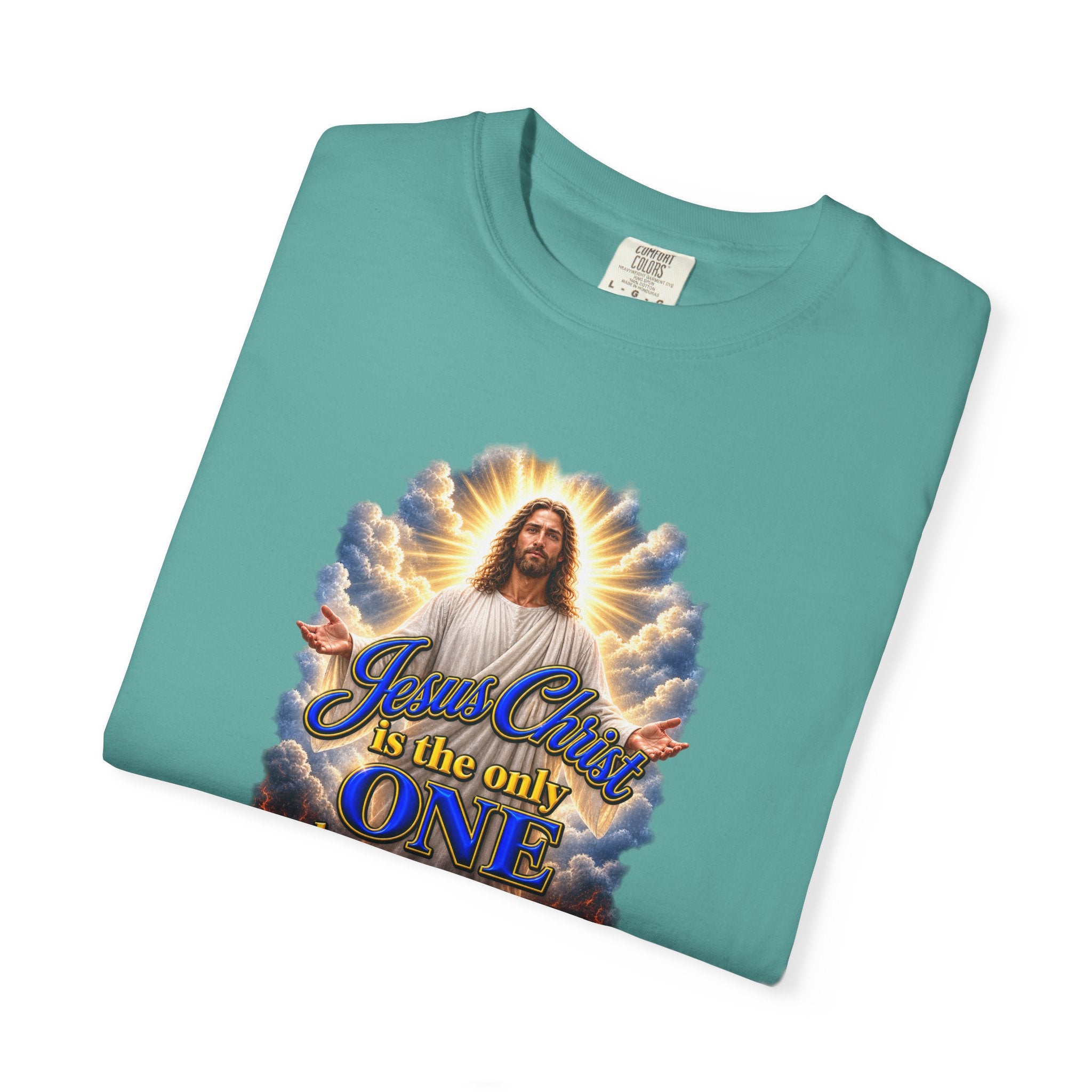 Christian Jesus Graphic T‑Shirt — "Jesus Christ is the only one who can save you from Hell" (Full Armor of God, Religious Faith Tee)