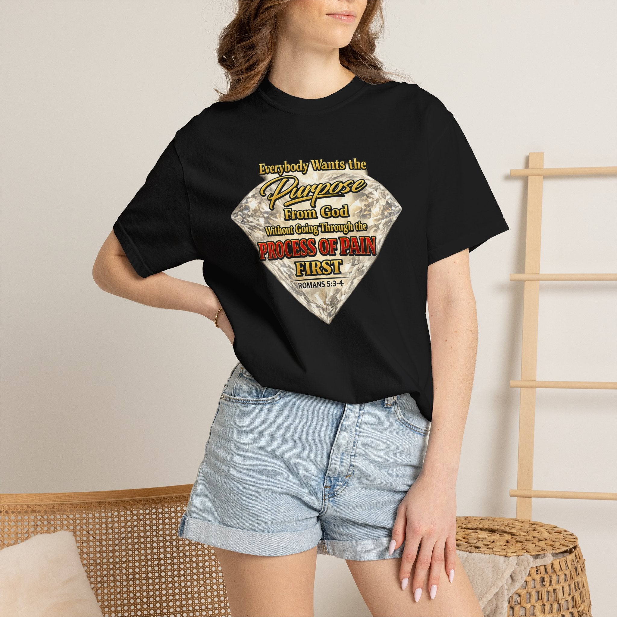 Faith Diamond T-Shirt — "Purpose From God" Inspirational Christian Tee