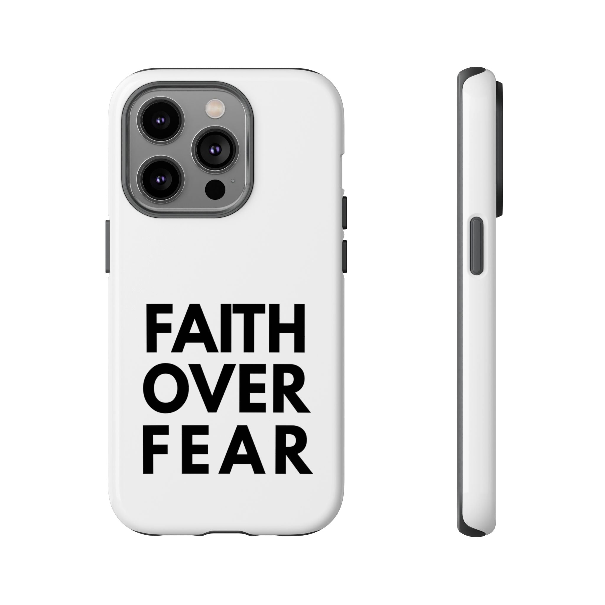 Faith Over Fear Phone Case — Inspirational Christian Protective Cover