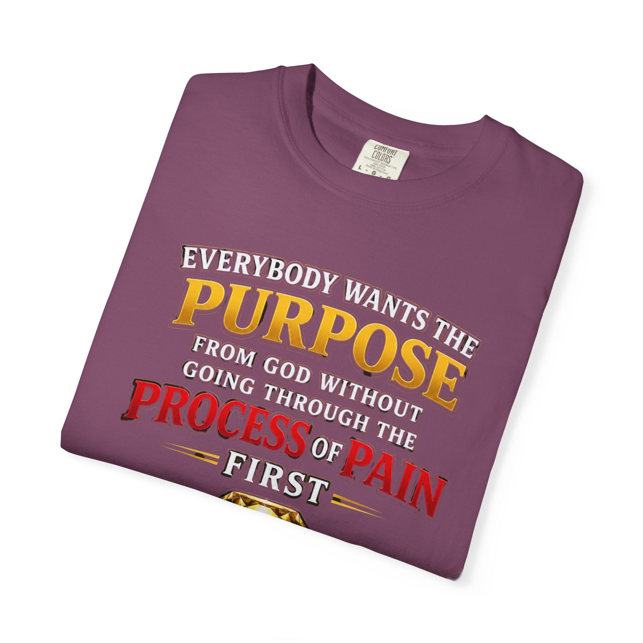 Purpose Through Pain T-Shirt — Romans 5:3-4 Inspirational Faith Tee