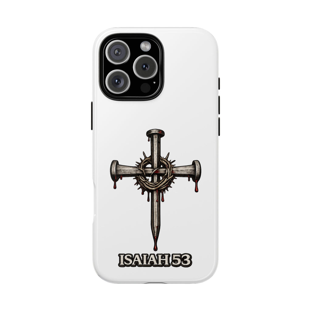 Isaiah 53 Cross Phone Case – Christian Faith Tough Phone Cover