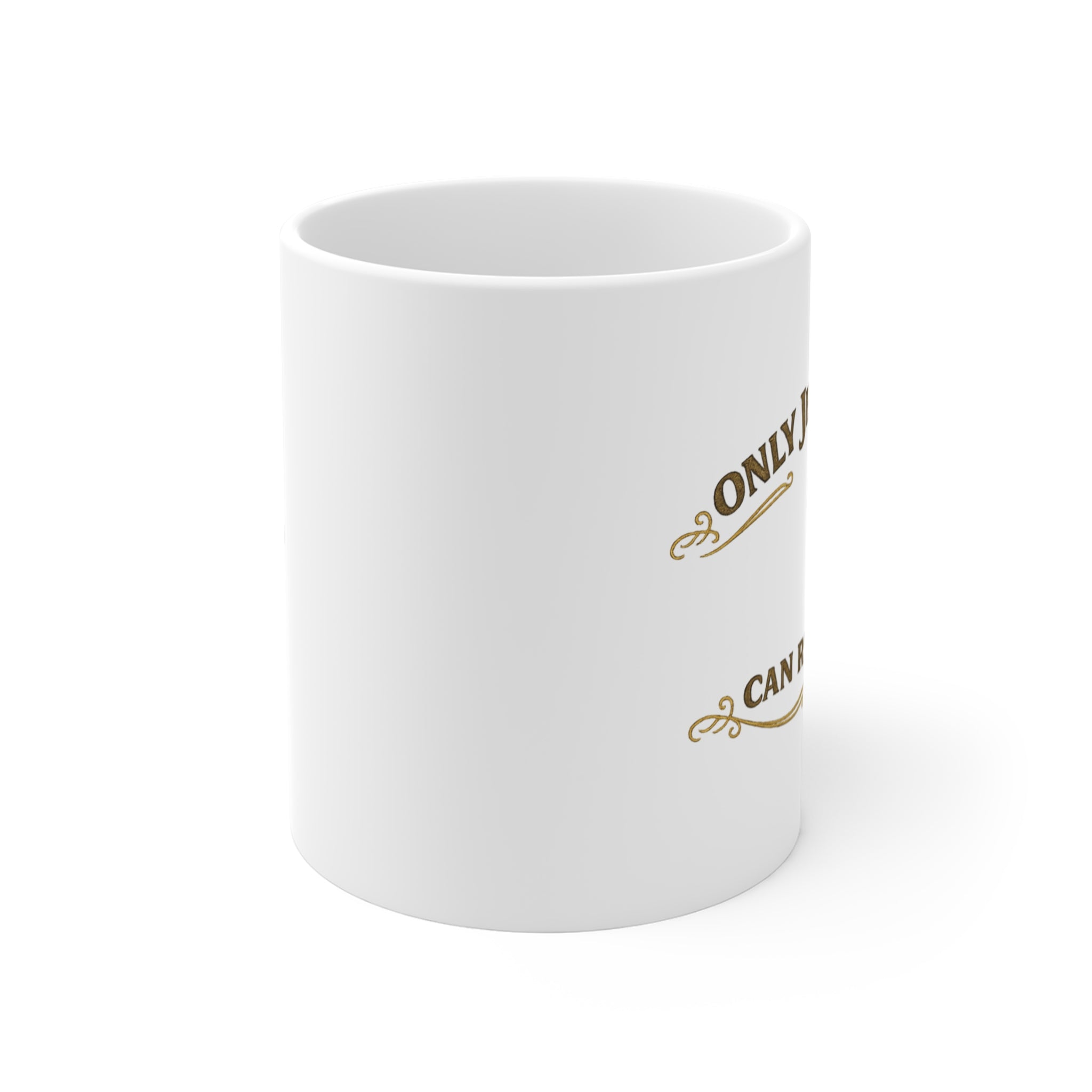 Inspirational Gold Script Coffee Mug — "Pray, Armor of God" Christian Faith Gift